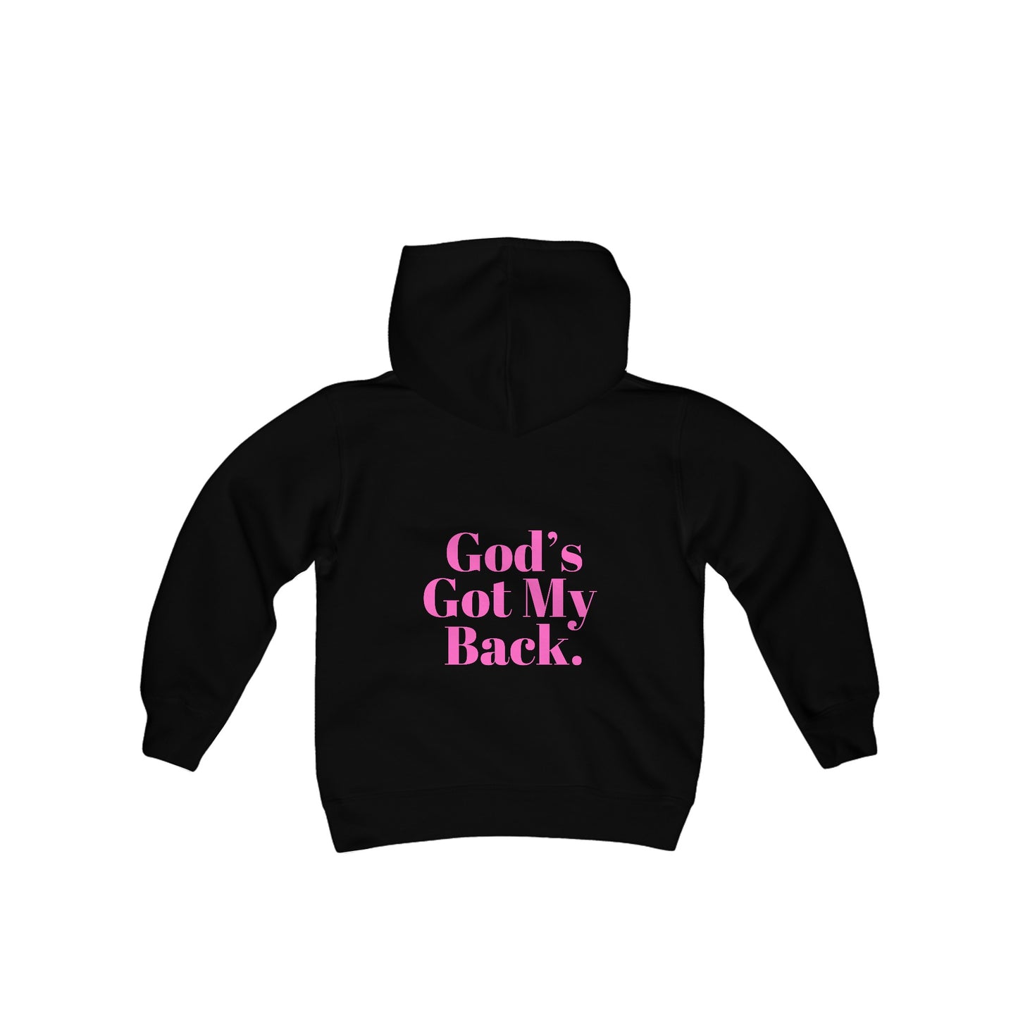 God's Got My Back Girls Hoodie (Pink Logo) - Sweet Baby Jeez Teez