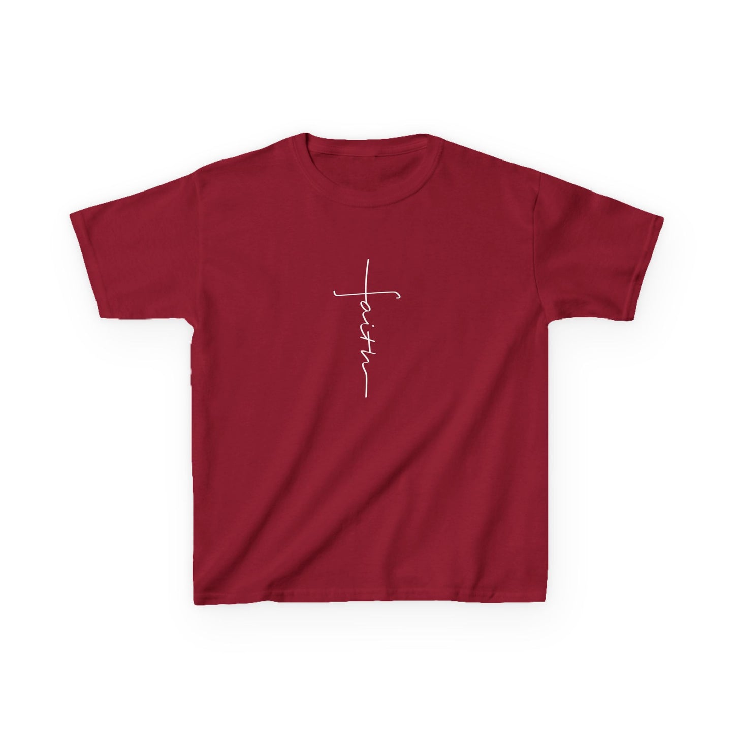 Cross Made From Faith Girl's Tshirt (White Logo)