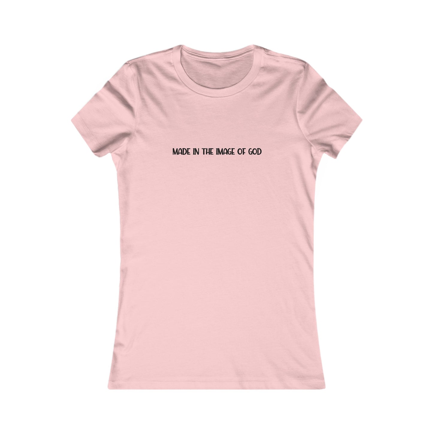Made in the Image Womens Fitted Tshirt (FP Black Logo) - Sweet Baby Jeez Teez