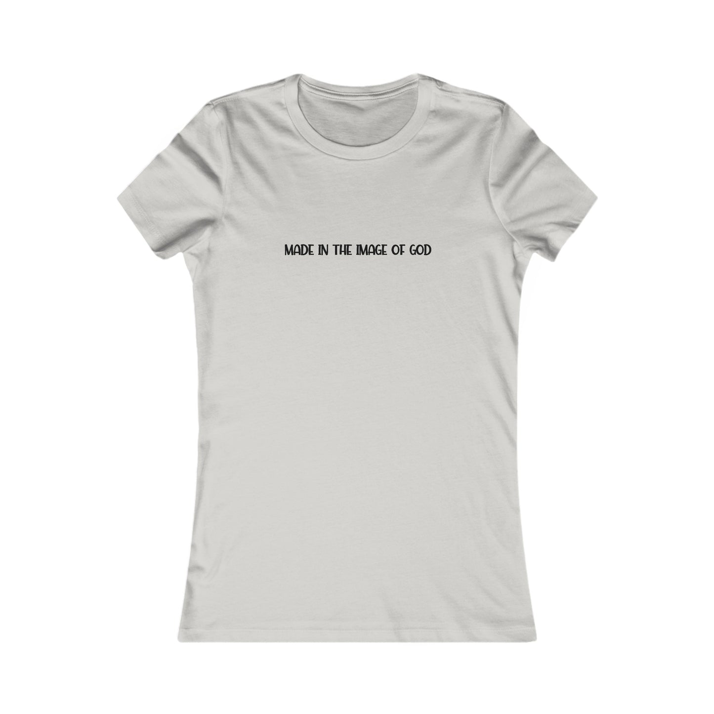 Made in the Image Womens Fitted Tshirt (FP Black Logo) - Sweet Baby Jeez Teez