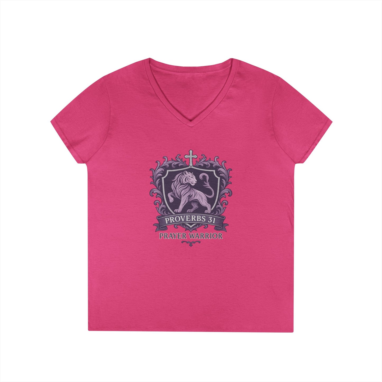 Proverbs 31 Prayer Warrior Christian Women's V-Neck T-Shirt
