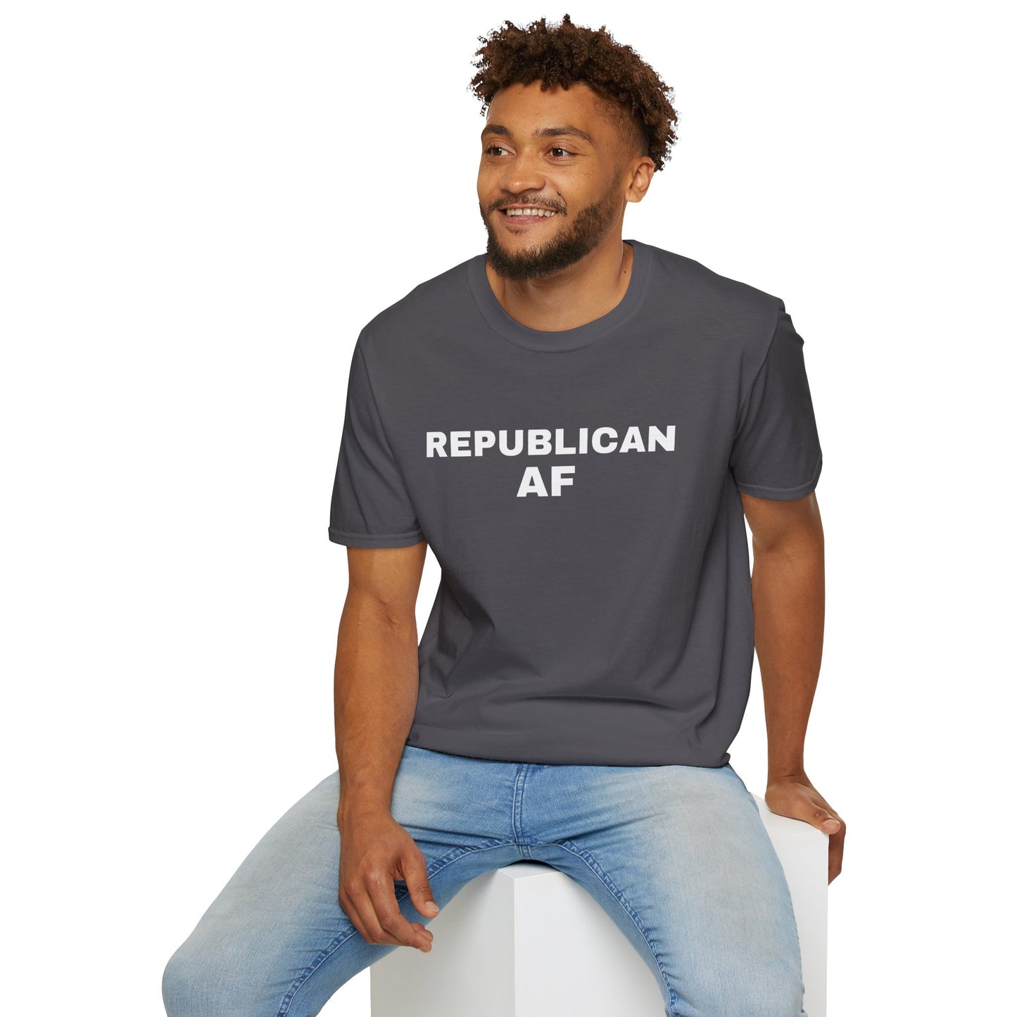 Republican AF Men's Tshirt (White Logo) - Sweet Baby Jeez Teez