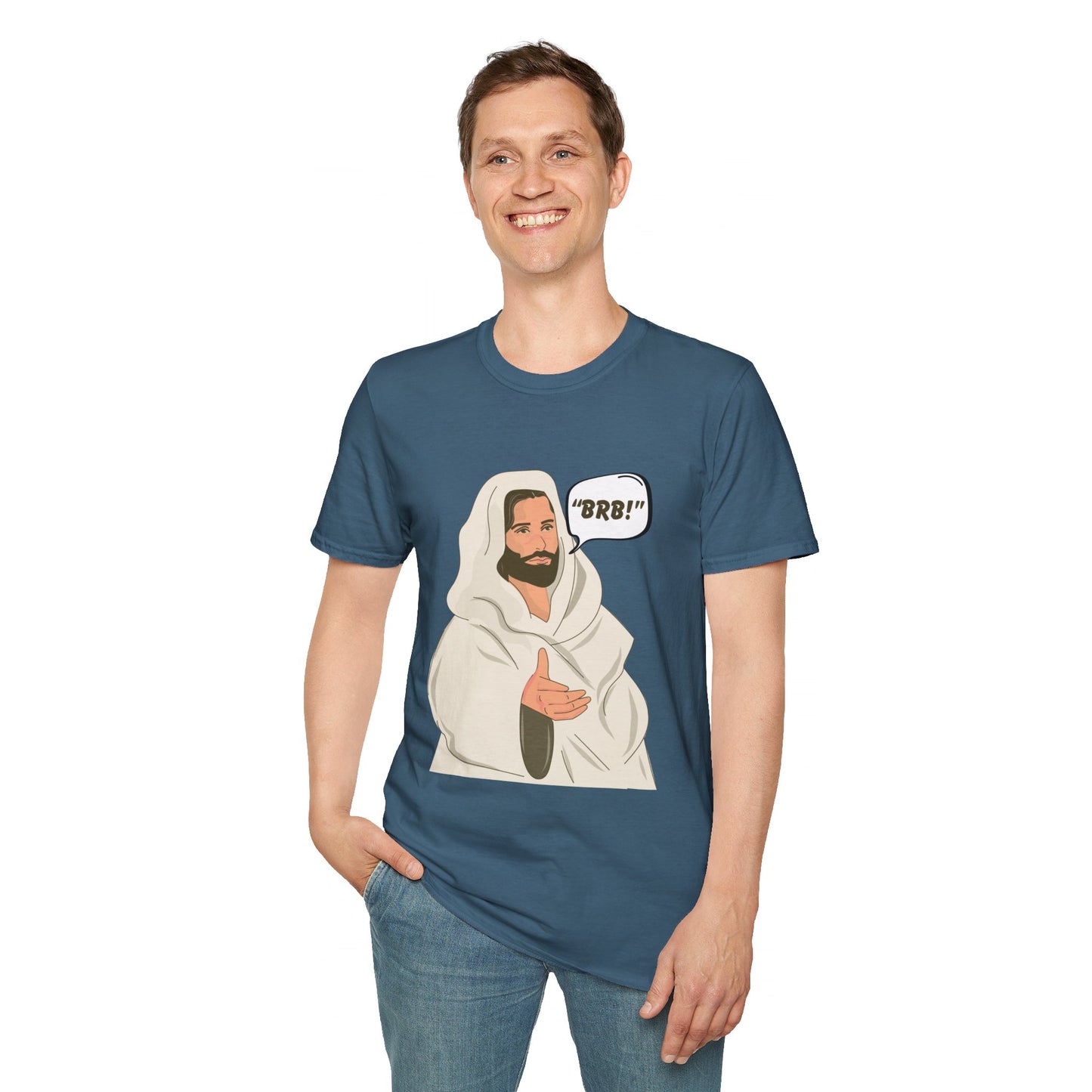 "BRB" Men's Tshirt (Cartoon Logo) - Sweet Baby Jeez Teez