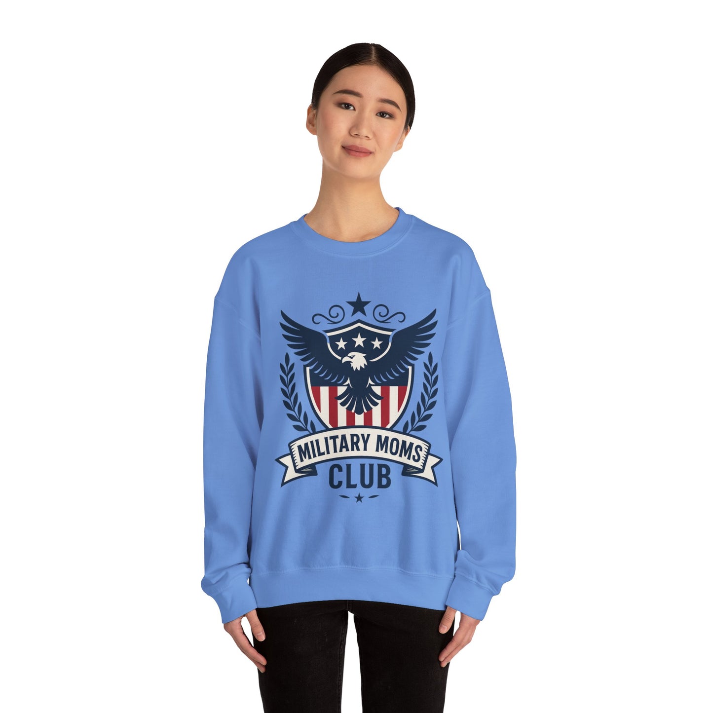 Military Moms Club Relaxed Crewneck Sweatshirt - Sweet Baby Jeez Teez