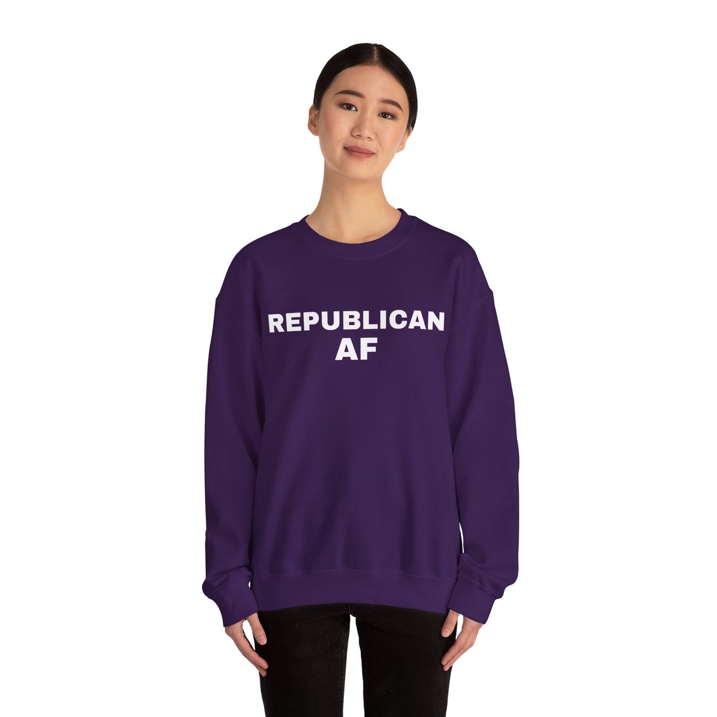 Republican AF Women's Sweatshirt (White Logo) - Sweet Baby Jeez Teez
