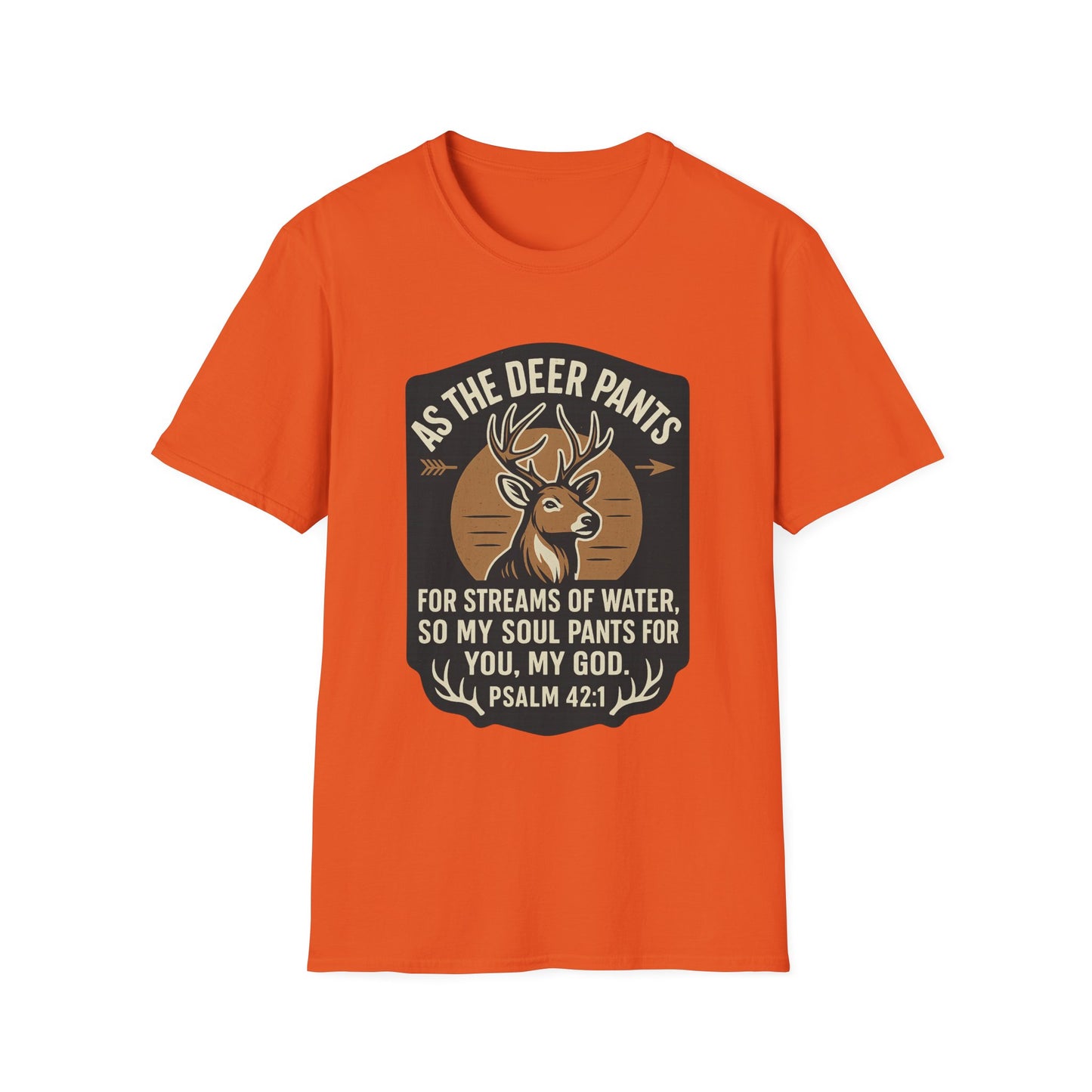 Psalm 42:1 "As The Deer" Bible Verse Softstyle Tshirt