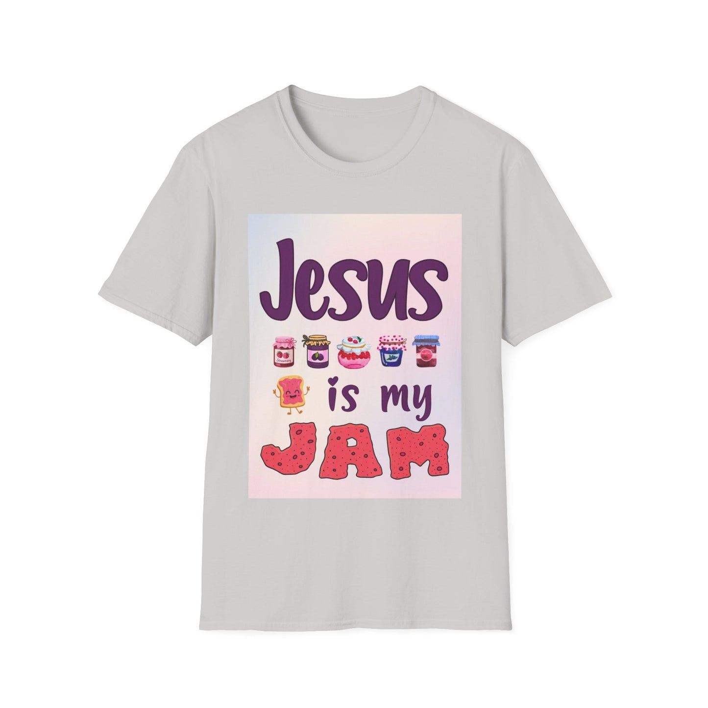 "Jesus is my Jam" Women's Relaxed Softstyle Tshirt (Rainbow Logo) - Sweet Baby Jeez Teez