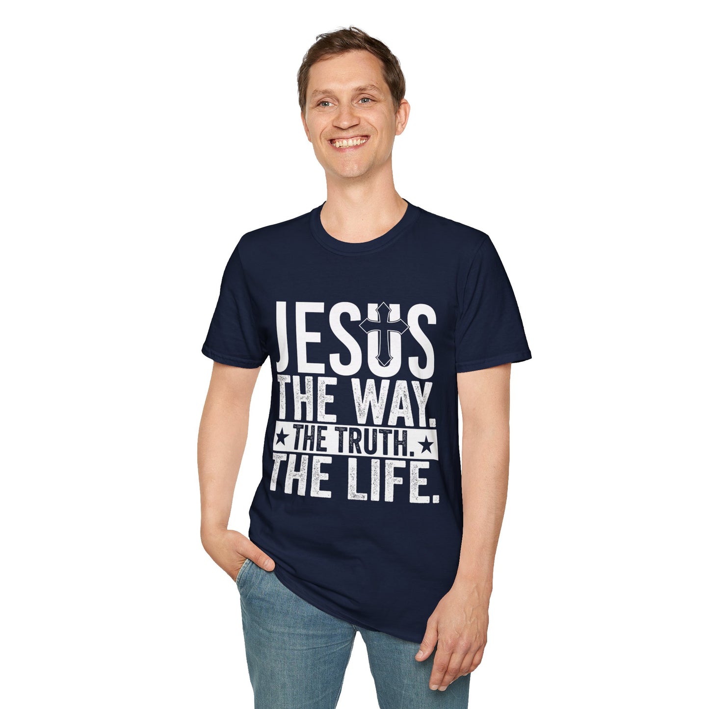 "Jesus The Way, The Truth, The Life" Unisex Tshirt (White Logo)