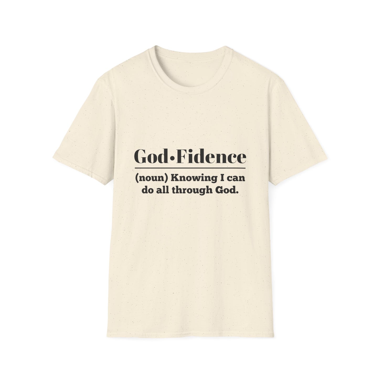 God-Fidence Men's Tshirt (Black Logo) - Sweet Baby Jeez Teez