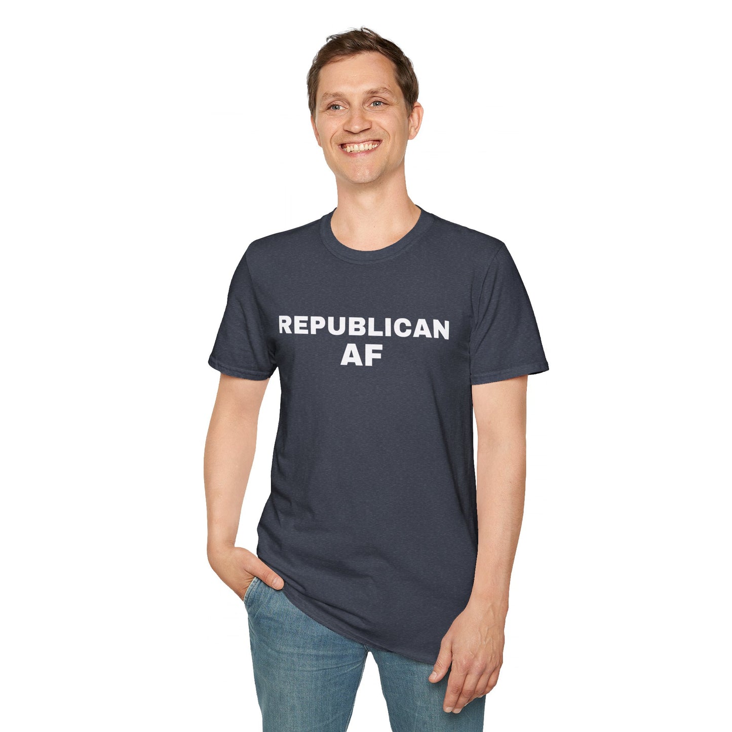 Republican AF Men's Tshirt (White Logo) - Sweet Baby Jeez Teez