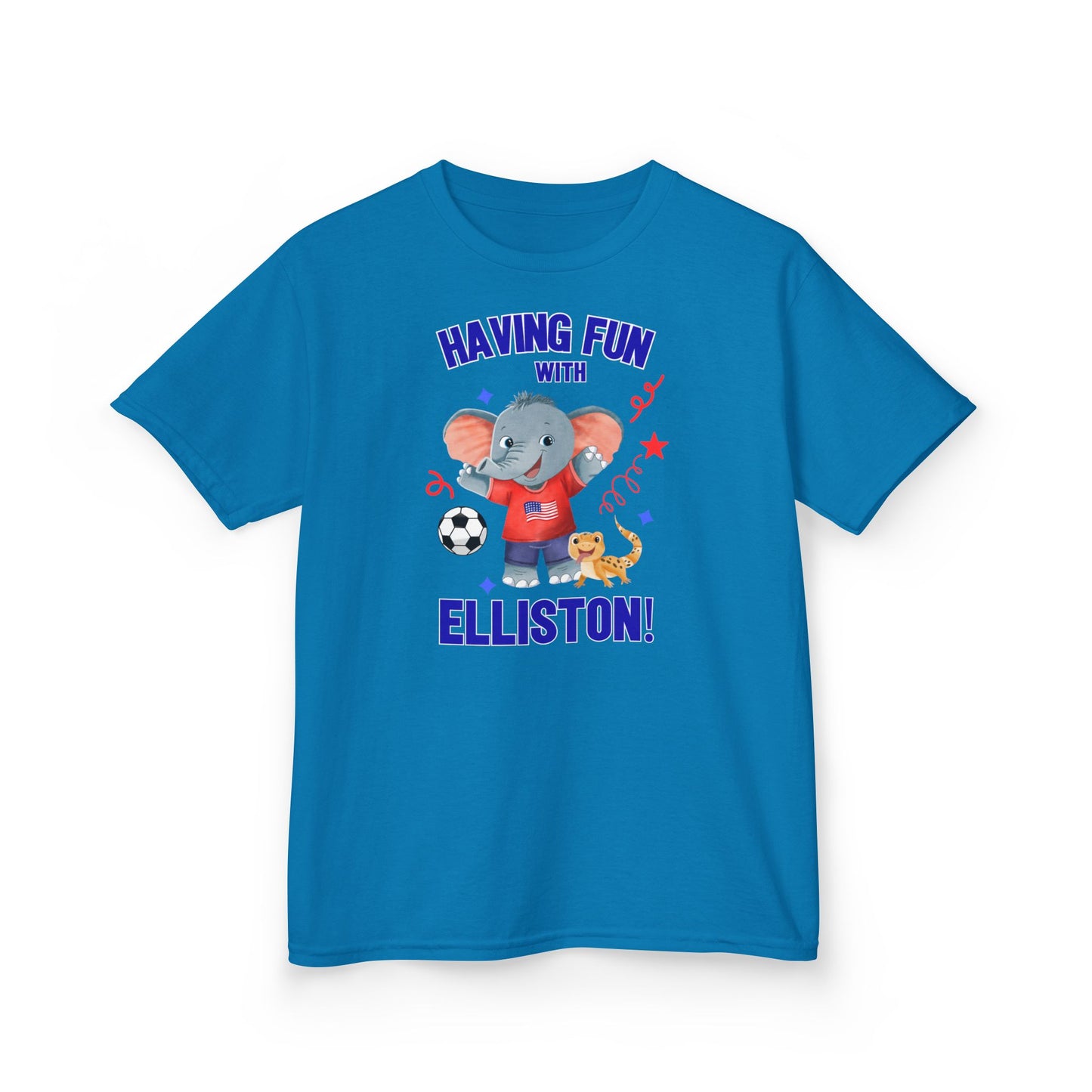 Elliston the Elephant (TM) Having fun with Elliston Kids Tshirt - Sweet Baby Jeez Teez