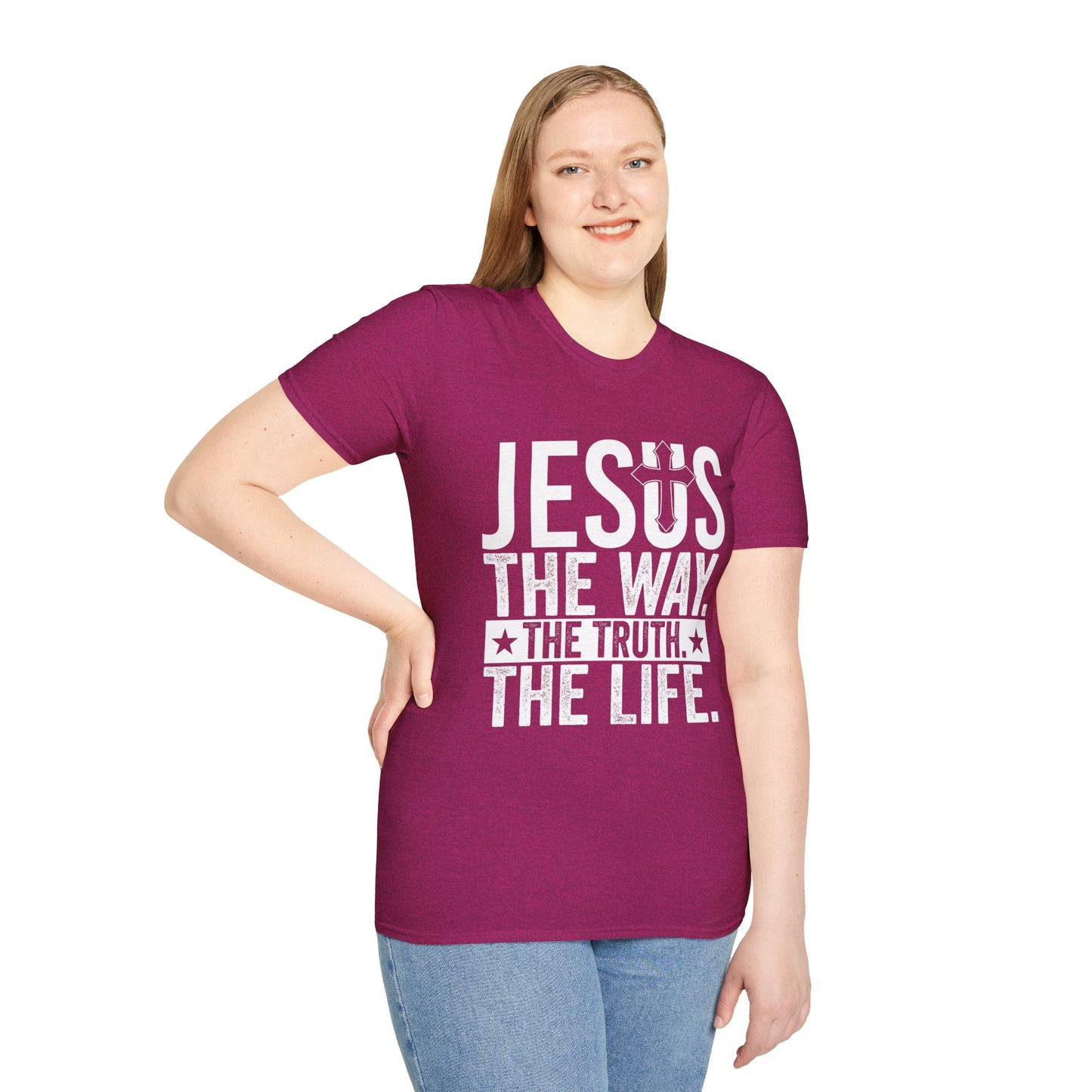 "Jesus The Way, The Truth, The Life" Unisex Tshirt (White Logo)