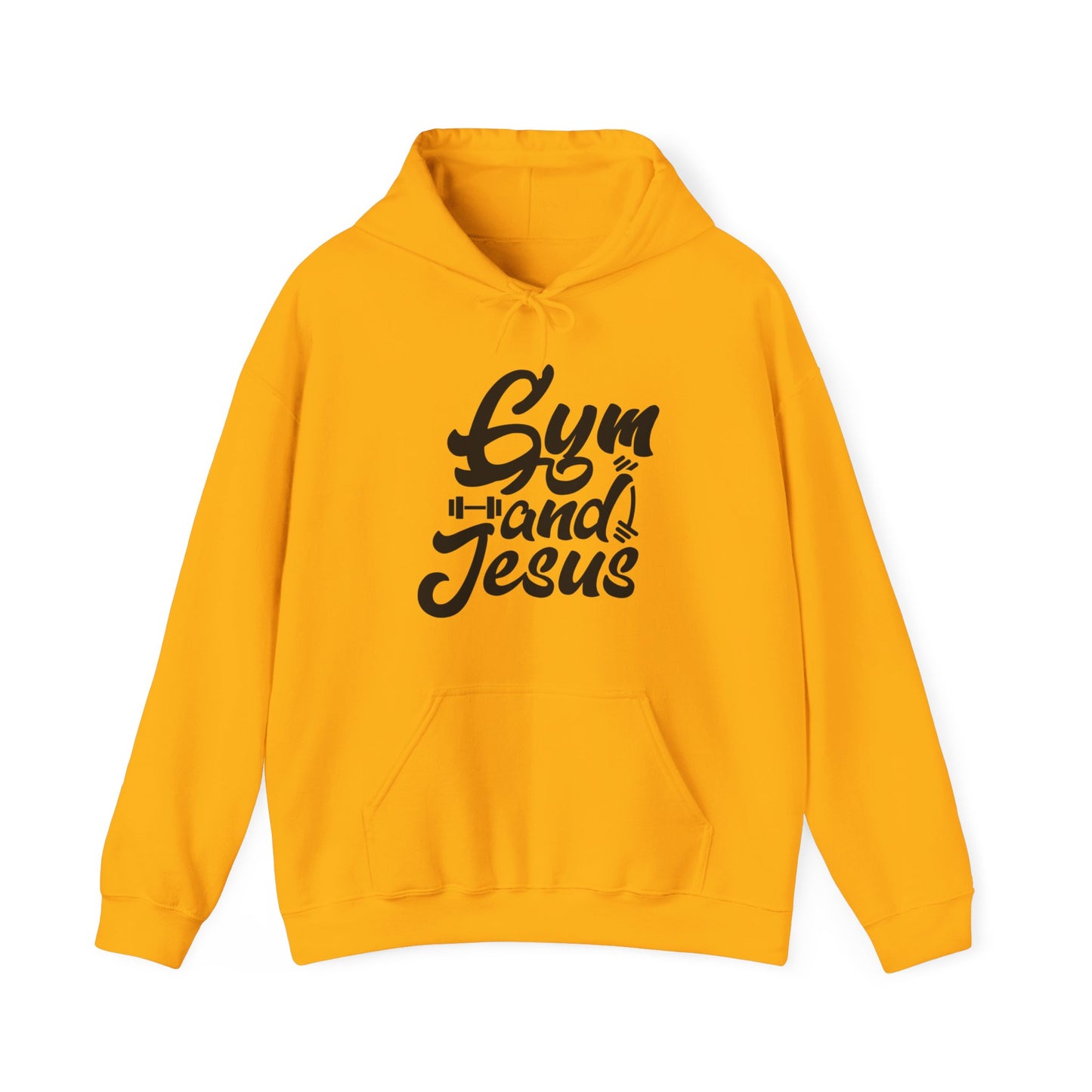 Gym and Jesus Men's Hoodie (Black Logo) - Sweet Baby Jeez Teez