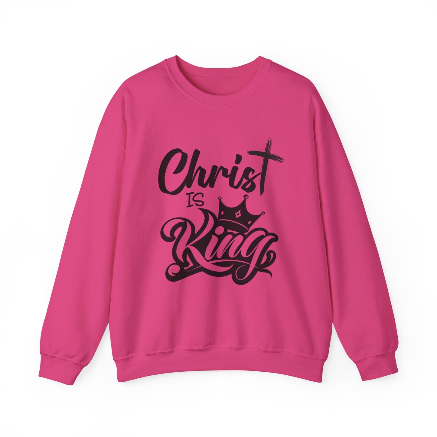 "Christ is King" Unisex Crewneck Sweatshirt - Sweet Baby Jeez Teez