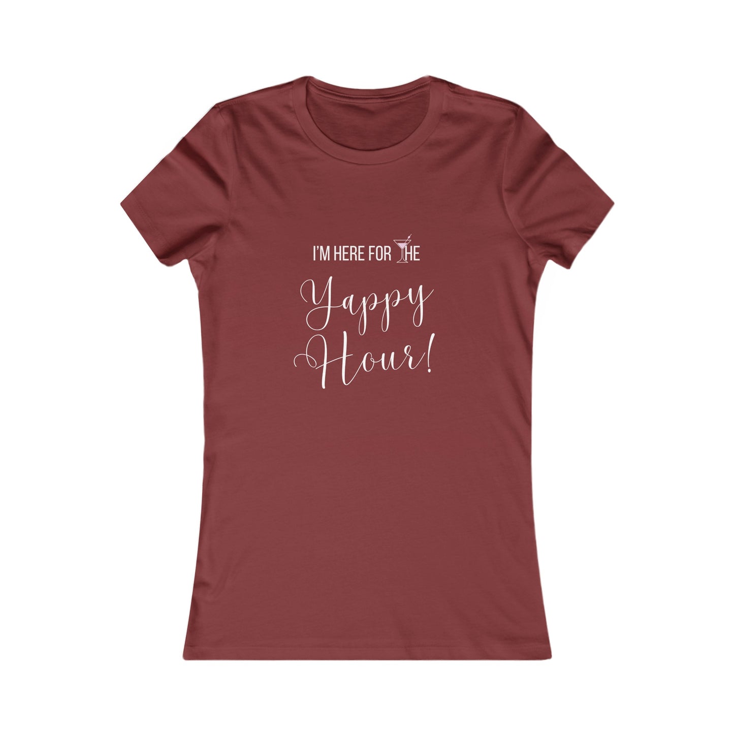 Yappy Hour Women's Fitted Tshirt (White/Pink Logo) - Sweet Baby Jeez Teez