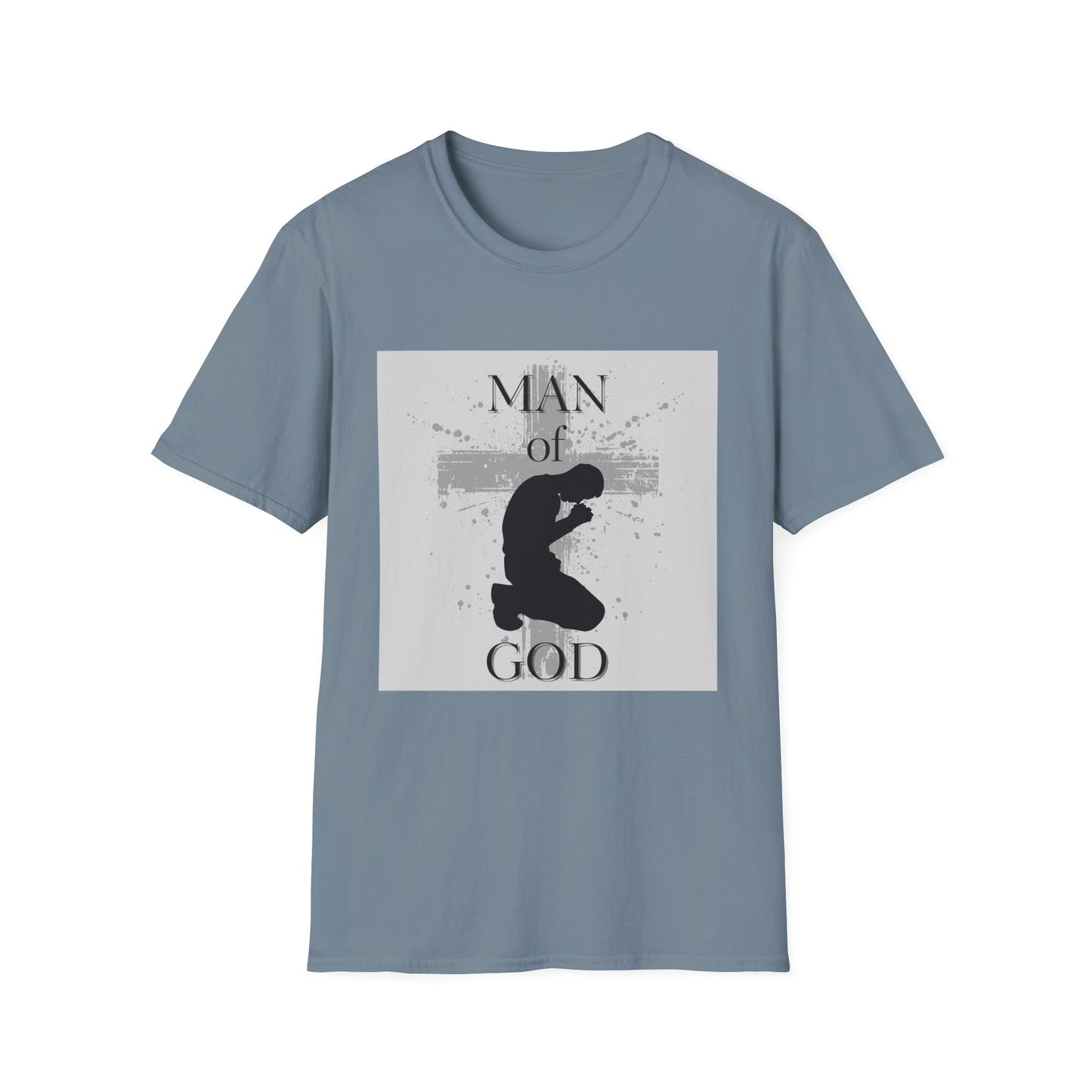 Man of God Men's Tshirt (Gray Logo) - Sweet Baby Jeez Teez