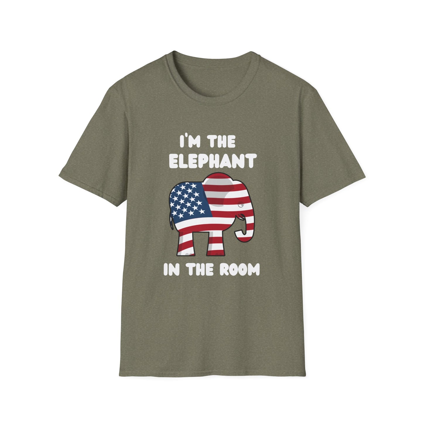 Elephant in Room Cartoon Women's Relaxed/Plus Tshirt (White Logo, Red & Gray Tshirts) - Sweet Baby Jeez Teez