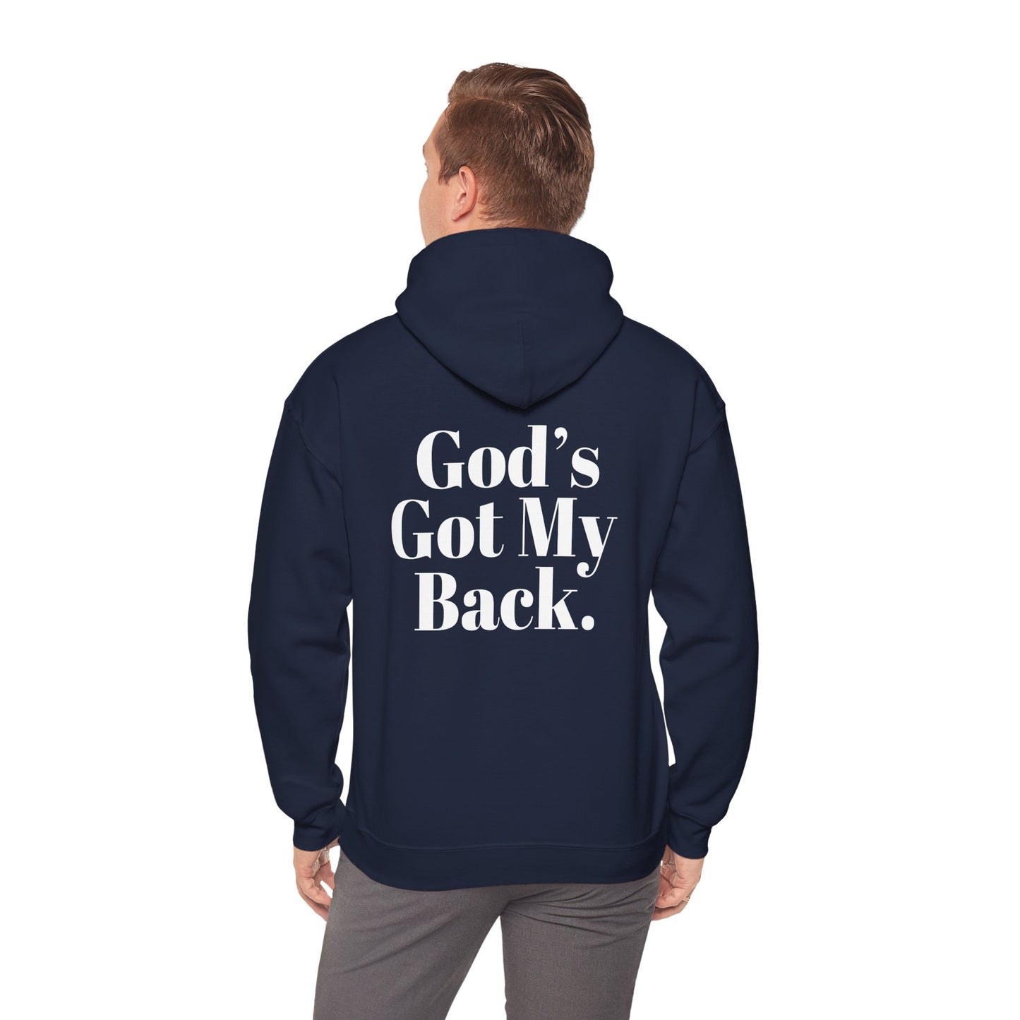 God's Got My Back Men's Hoodie (White Logo) - Sweet Baby Jeez Teez