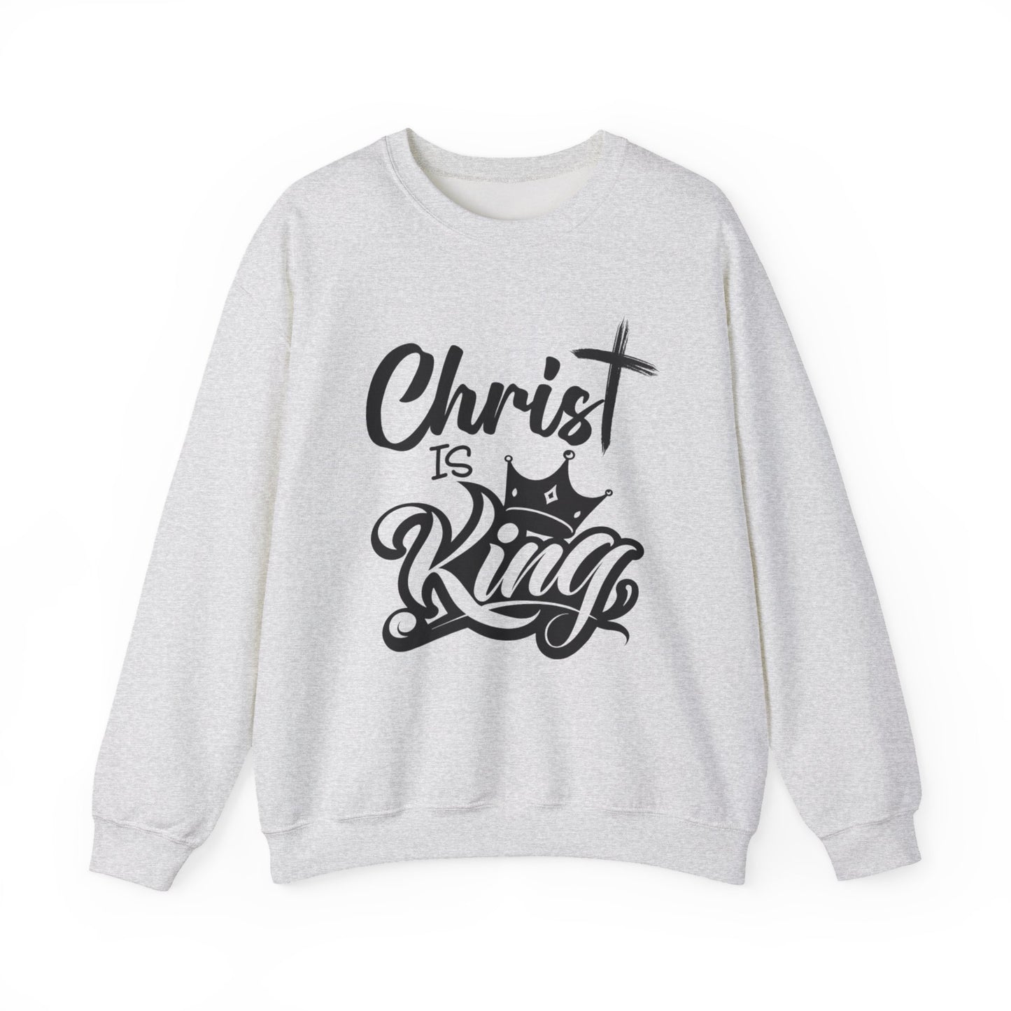 "Christ is King" Unisex Crewneck Sweatshirt - Sweet Baby Jeez Teez