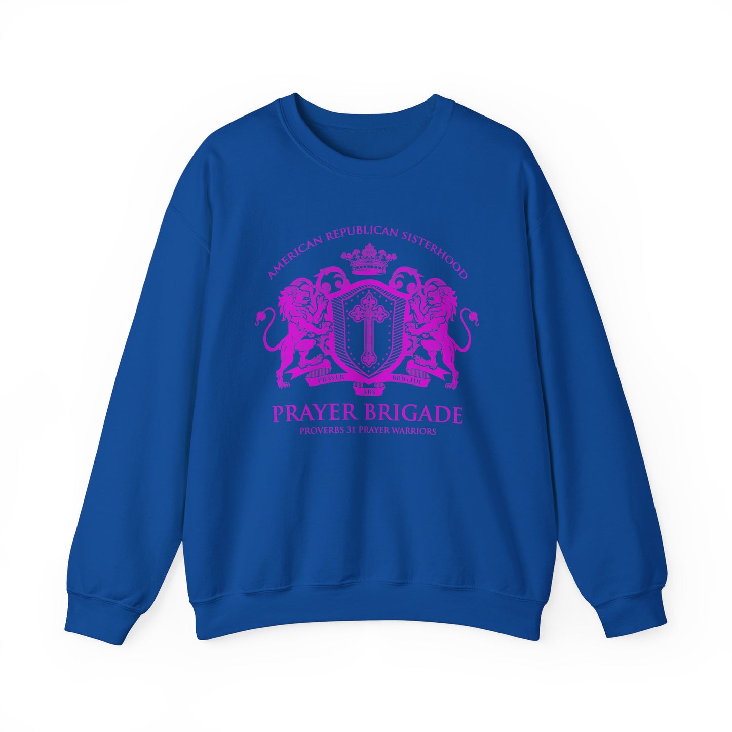 ARS Prayer Brigade Unisex Sweatshirt (Dark Gray with Hot Pink Logo)