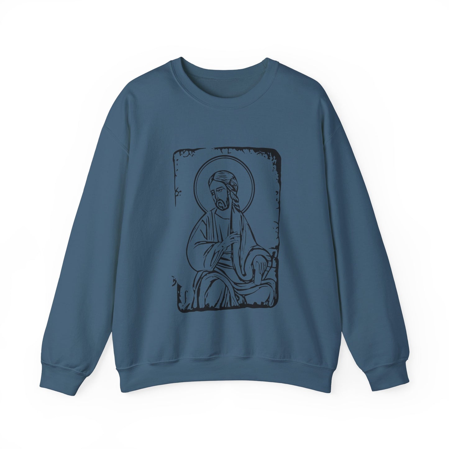 Orthodox Icon Women's Relaxed Sweatshirt (Black Logo) - Sweet Baby Jeez Teez