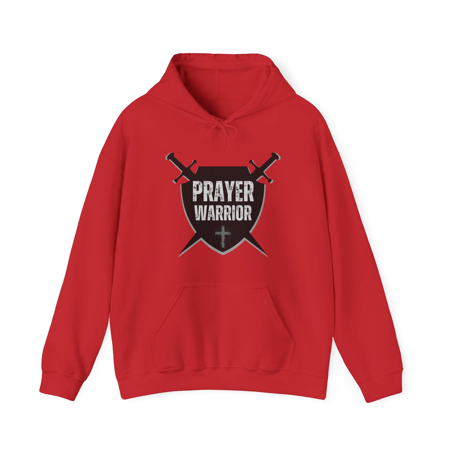 Prayer Warrior Shield Men's Hoodie (Black Logo) - Sweet Baby Jeez Teez