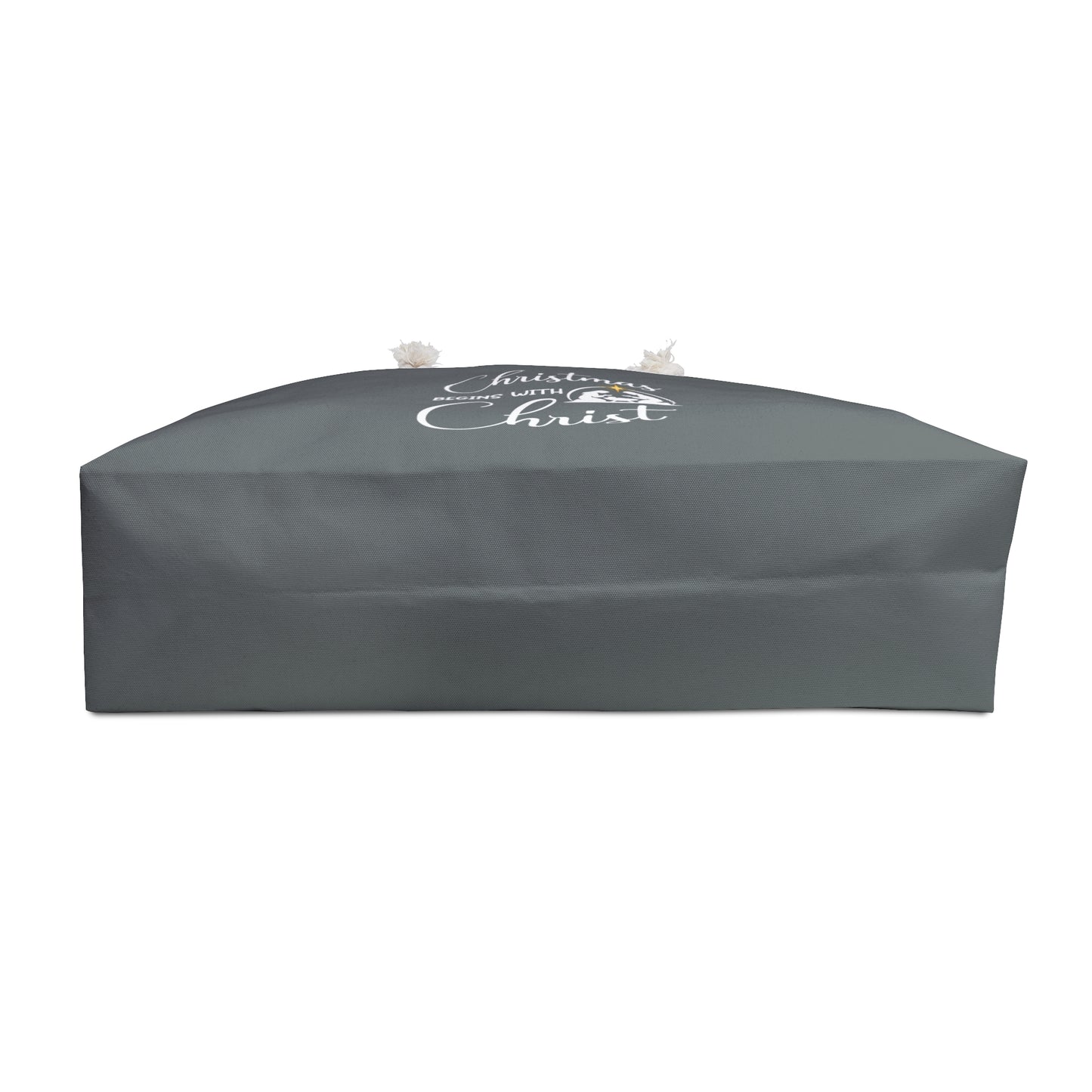 Christmas is for Christ Charcoal Weekender Bag (White/Gold Logo) - Sweet Baby Jeez Teez
