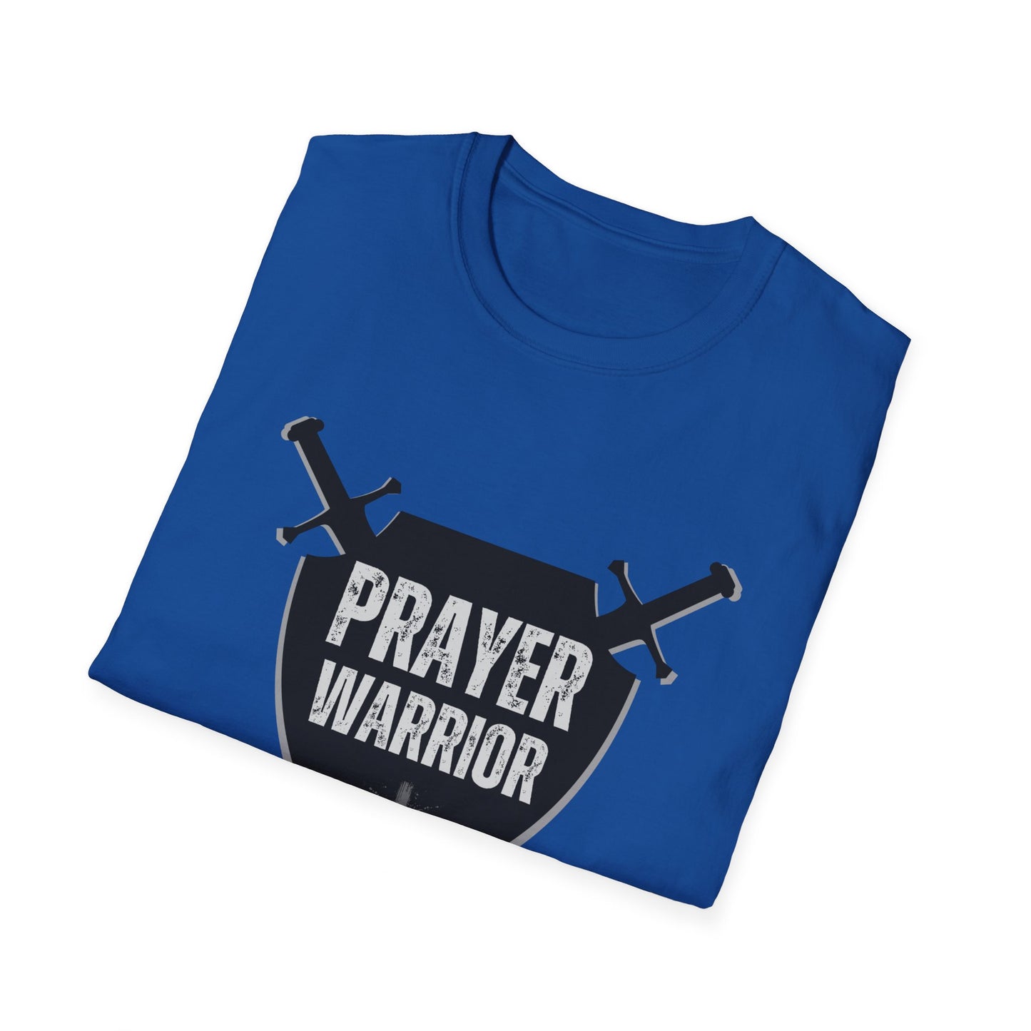 Prayer Warrior Shield Men's Tshirt (Black Logo) - Sweet Baby Jeez Teez