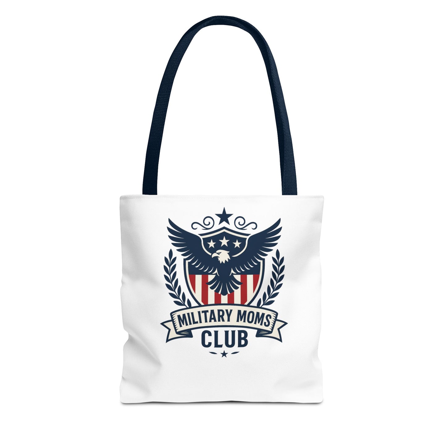 Military Moms Club Tote Bag (White with Choice of Handles)