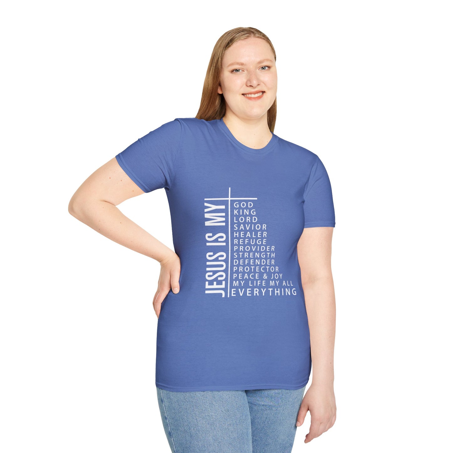 Jesus is My Women's Relaxed/Plus Tshirt (White Logo) - Sweet Baby Jeez Teez