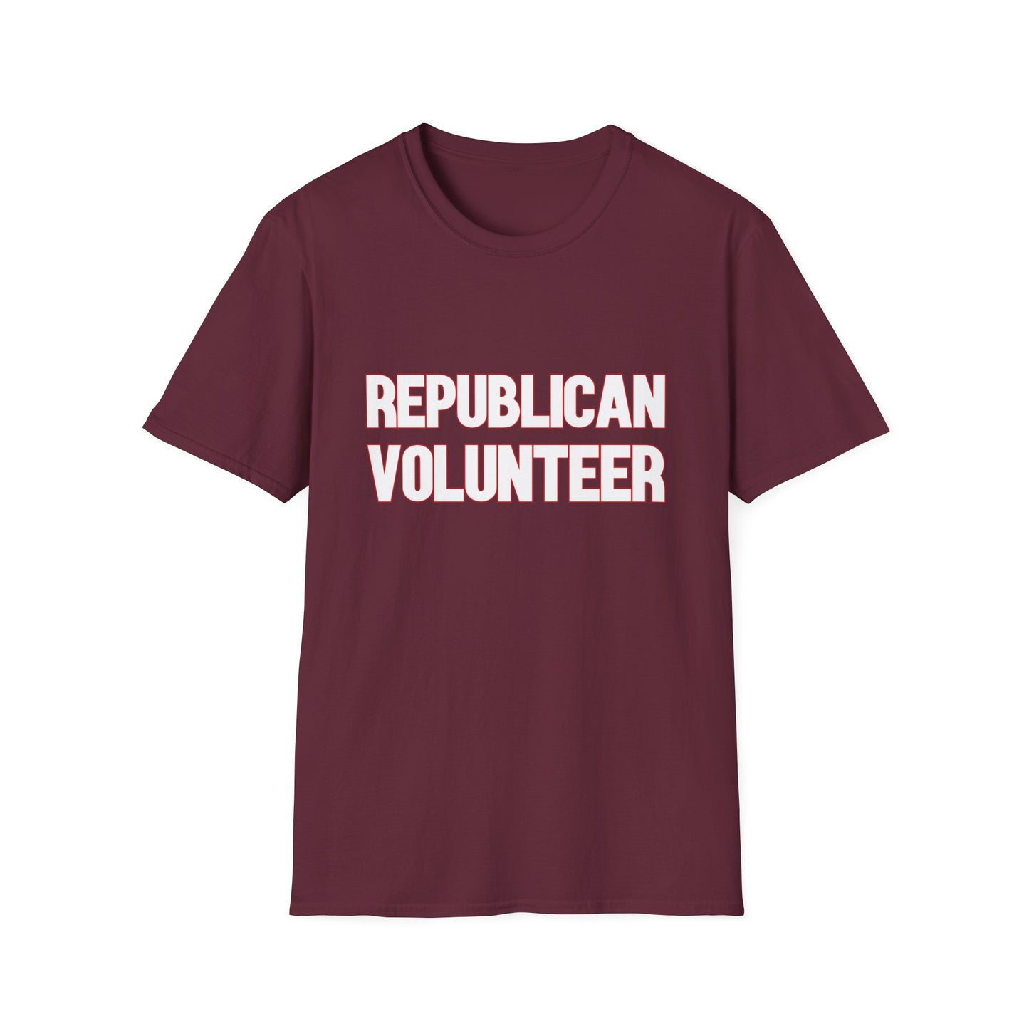 Republican Volunteer Unisex Tshirt (White/Red Logo) - Sweet Baby Jeez Teez