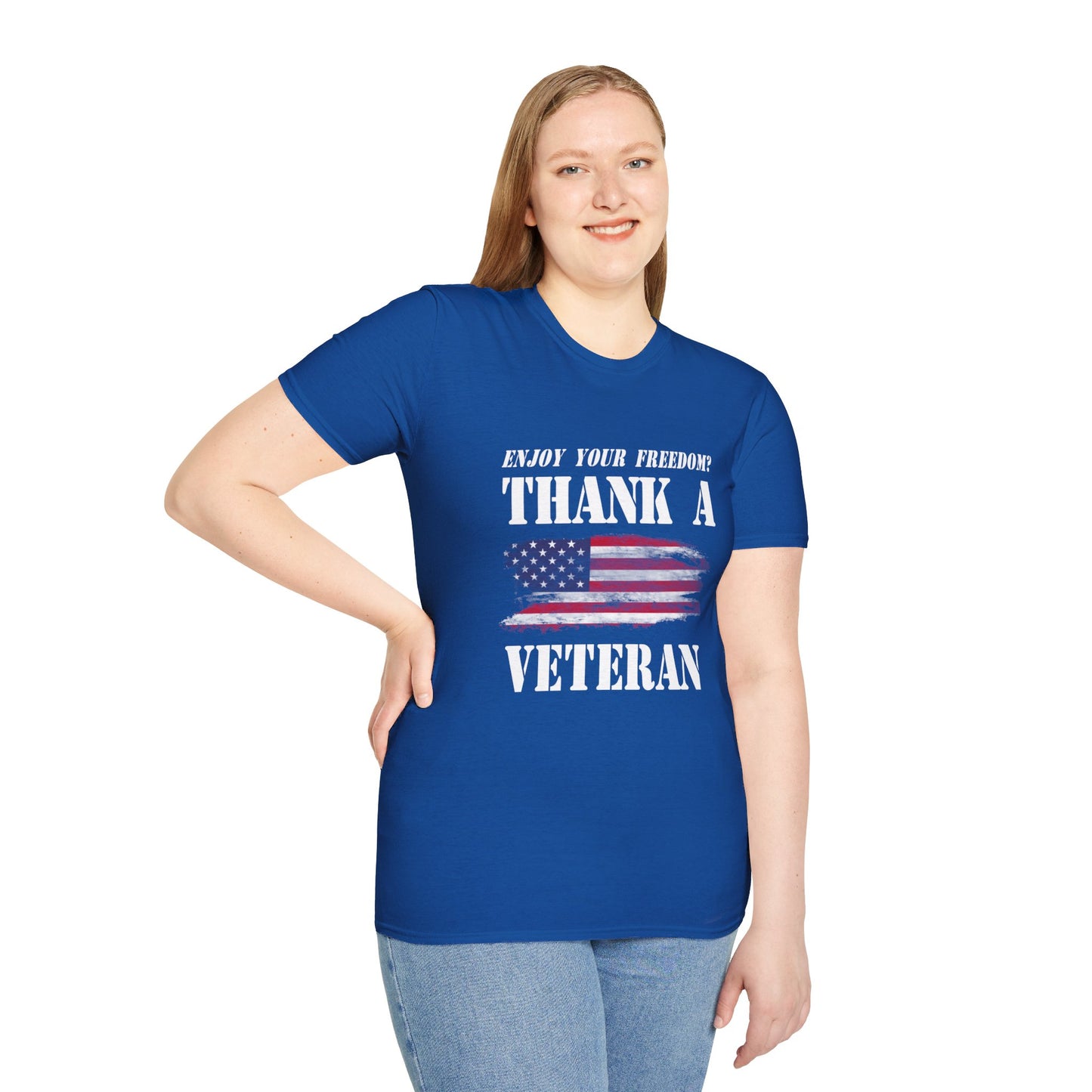 Enjoy Your Freedom Women's Relaxed/Plus Tshirt (MM Flag Logo) - Sweet Baby Jeez Teez