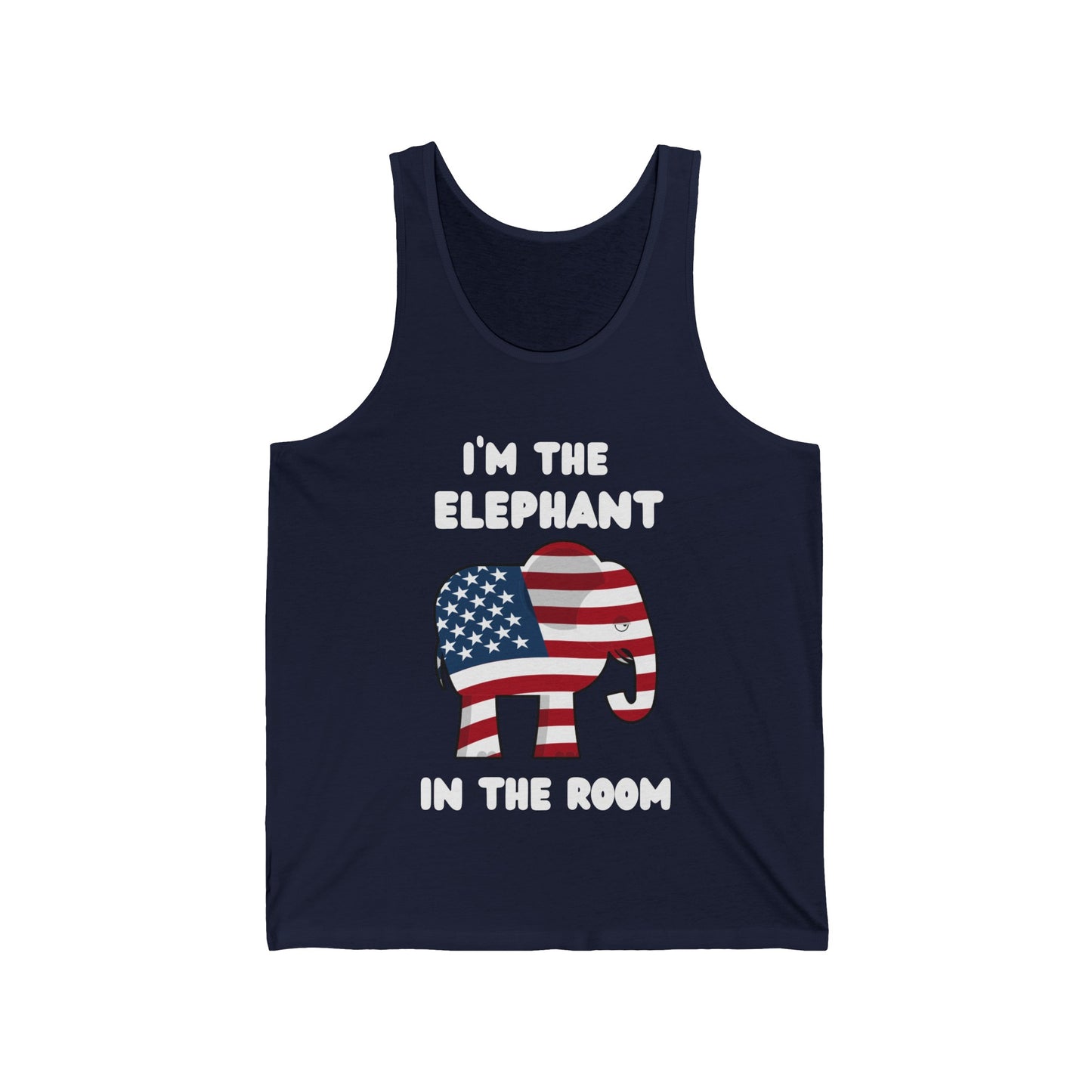 Elephant in Room Cartoon Women's Relaxed Tank (White Logo) - Sweet Baby Jeez Teez