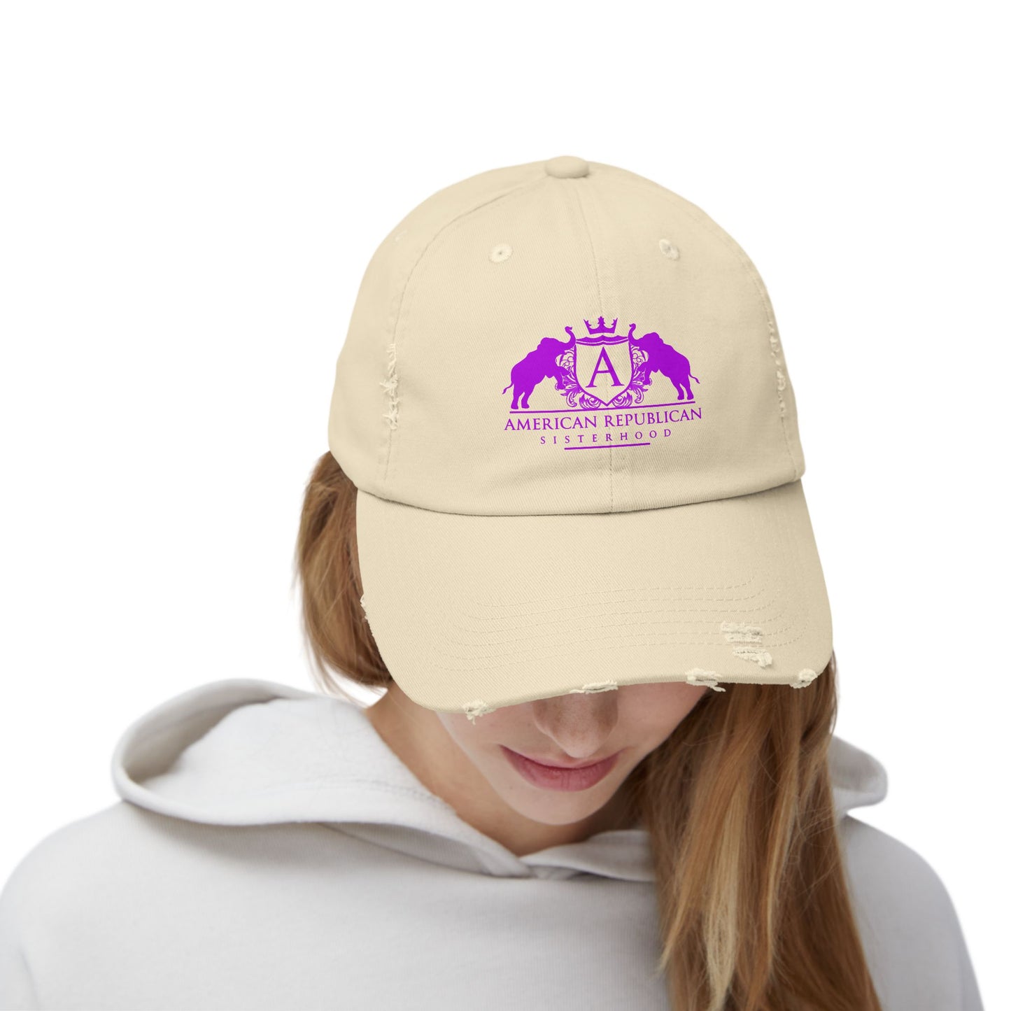 ARS Hot Pink Logo Distressed Cap (ARS) - Sweet Baby Jeez Teez