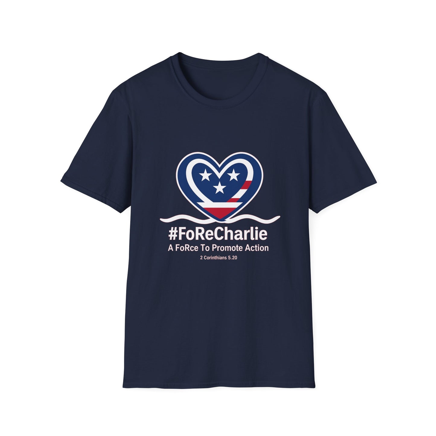 "FoRe Charlie" Ambassador Pageant Memorial Tshirt of Charlie (White Heart Logo)