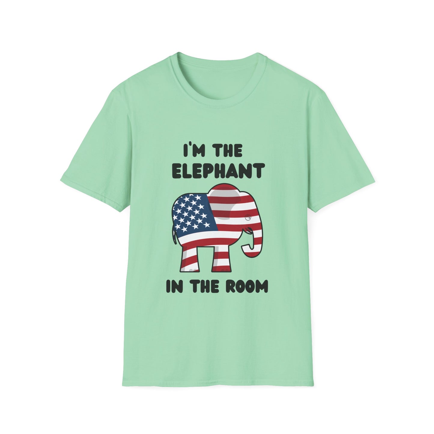 Elephant in Room Cartoon Women's Relaxed/Plus Tshirt (Black Logo) - Sweet Baby Jeez Teez