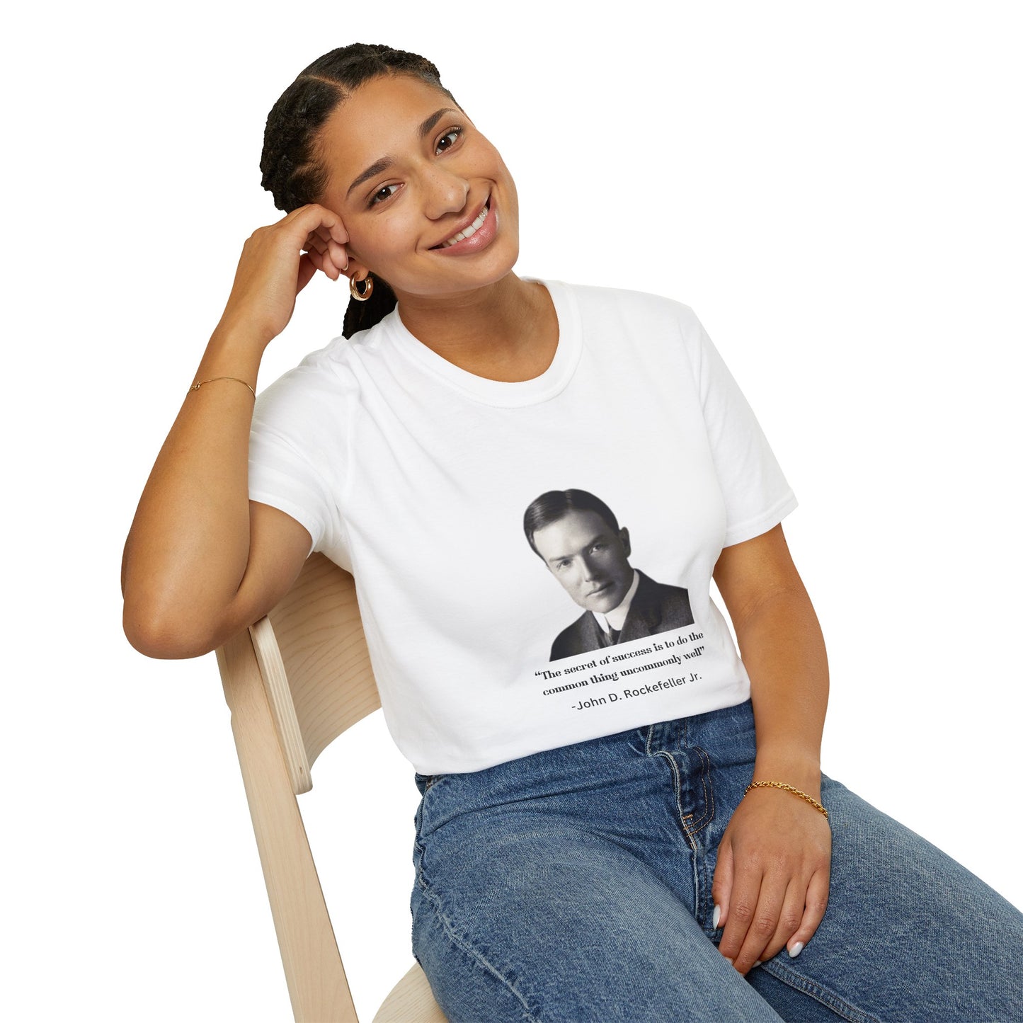 Secret to Success Women's Relaxed/Plus Tshirt (IW - Black Logo) - Sweet Baby Jeez Teez