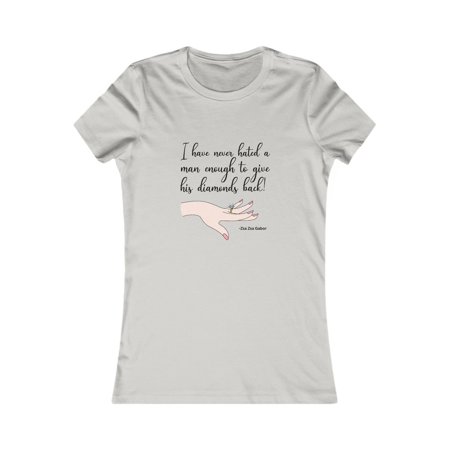 Gabor Diamonds Women's Fitted Tshirt (IW Black Logo) - Sweet Baby Jeez Teez