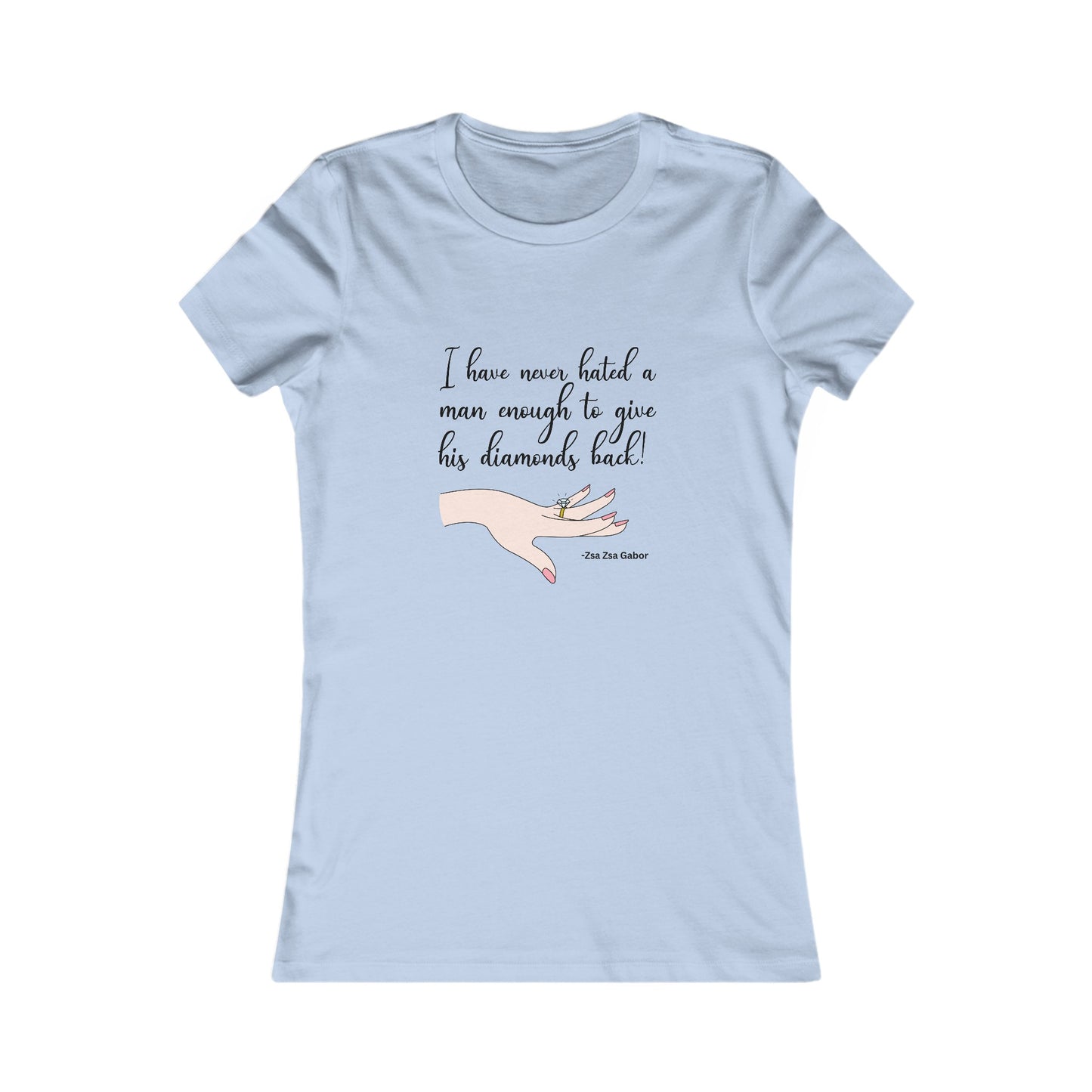Gabor Diamonds Women's Fitted Tshirt (IW Black Logo) - Sweet Baby Jeez Teez