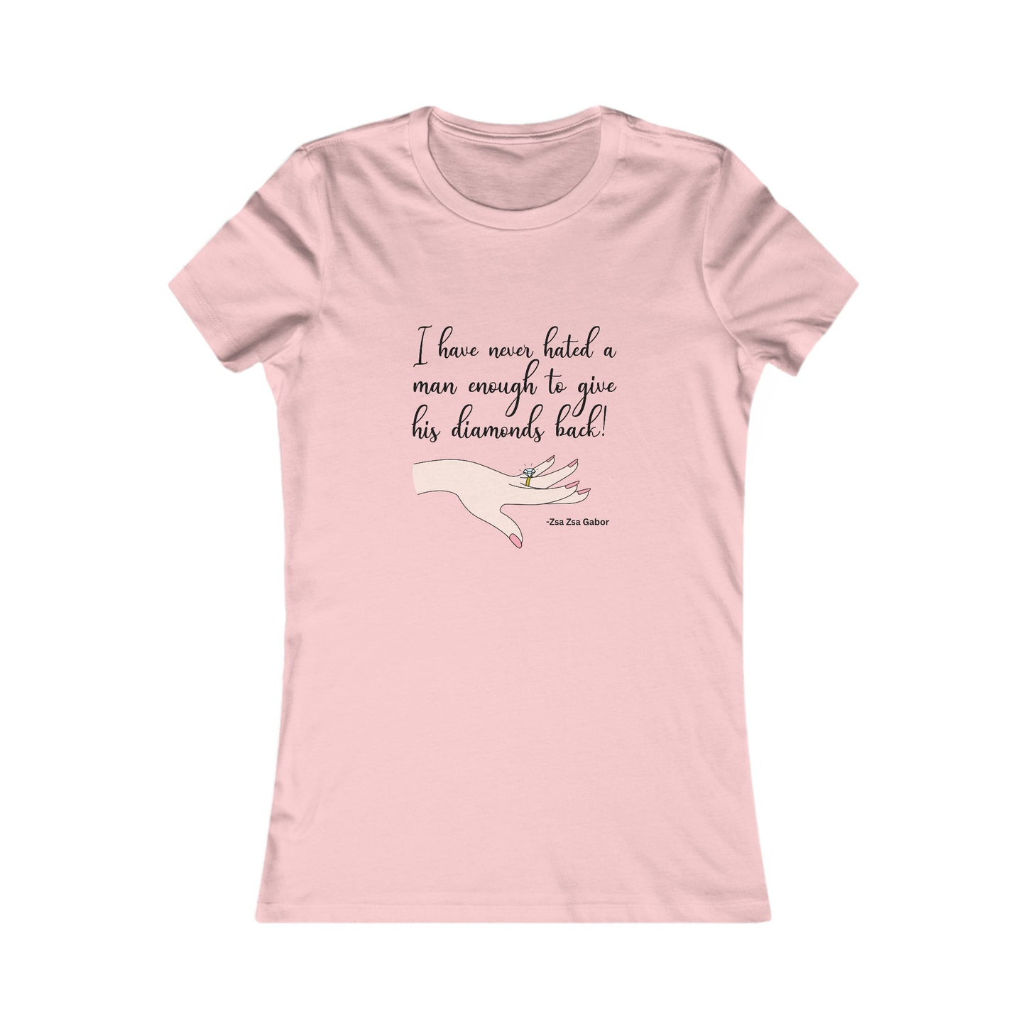 Gabor Diamonds Women's Fitted Tshirt (IW Black Logo) - Sweet Baby Jeez Teez