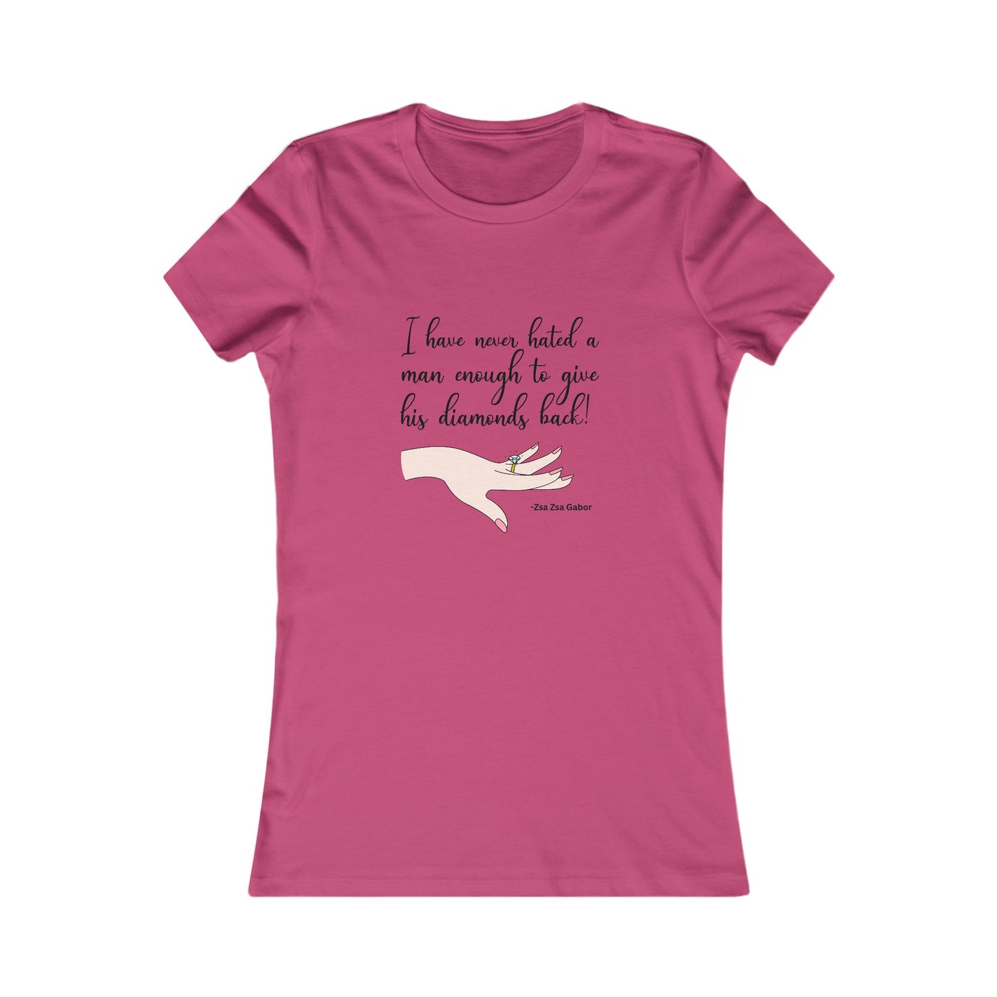Gabor Diamonds Women's Fitted Tshirt (IW Black Logo) - Sweet Baby Jeez Teez