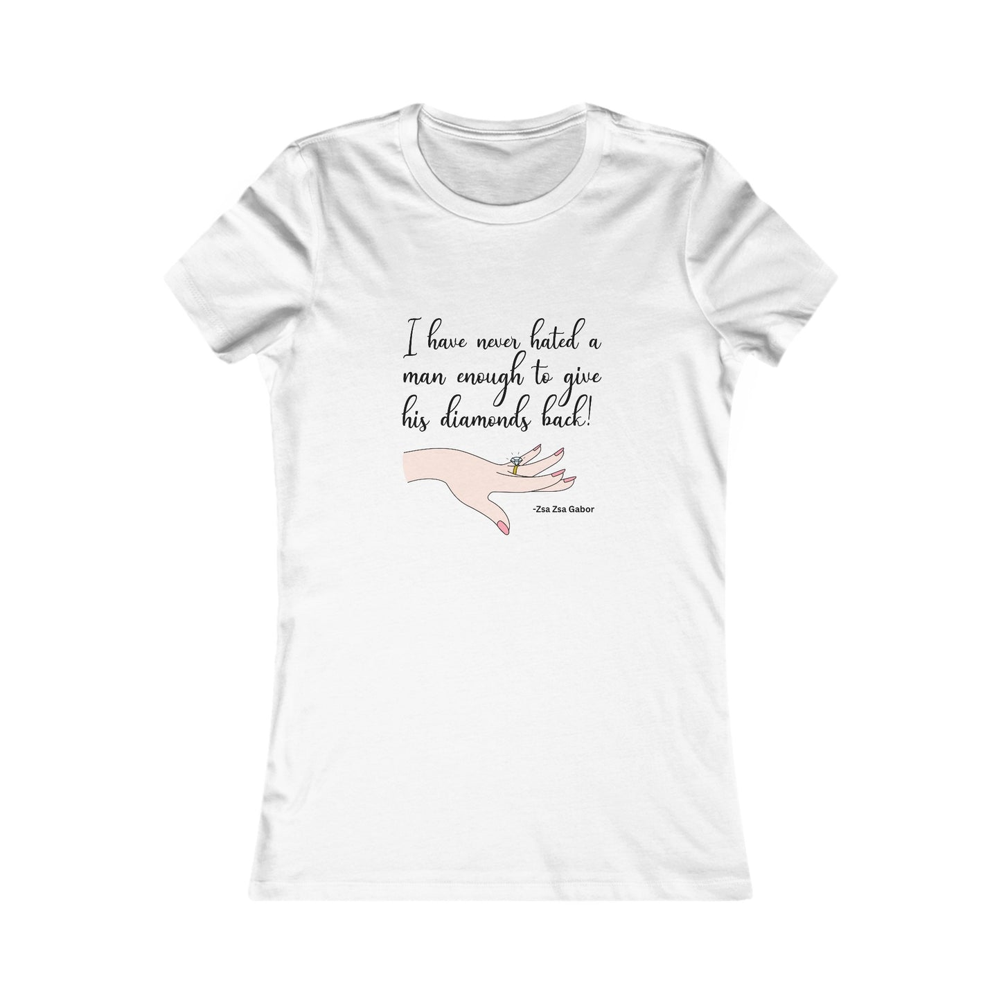 Gabor Diamonds Women's Fitted Tshirt (IW Black Logo) - Sweet Baby Jeez Teez