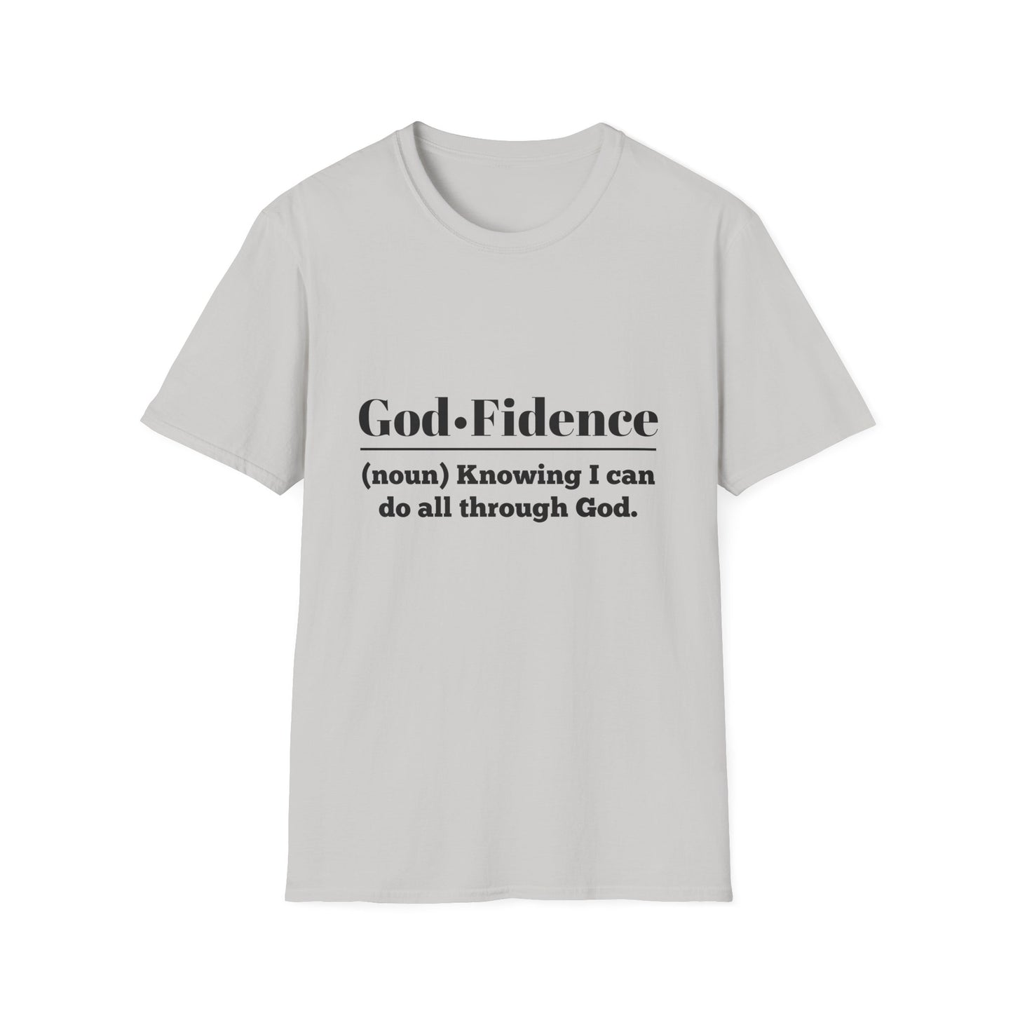 God-Fidence Men's Tshirt (Black Logo) - Sweet Baby Jeez Teez
