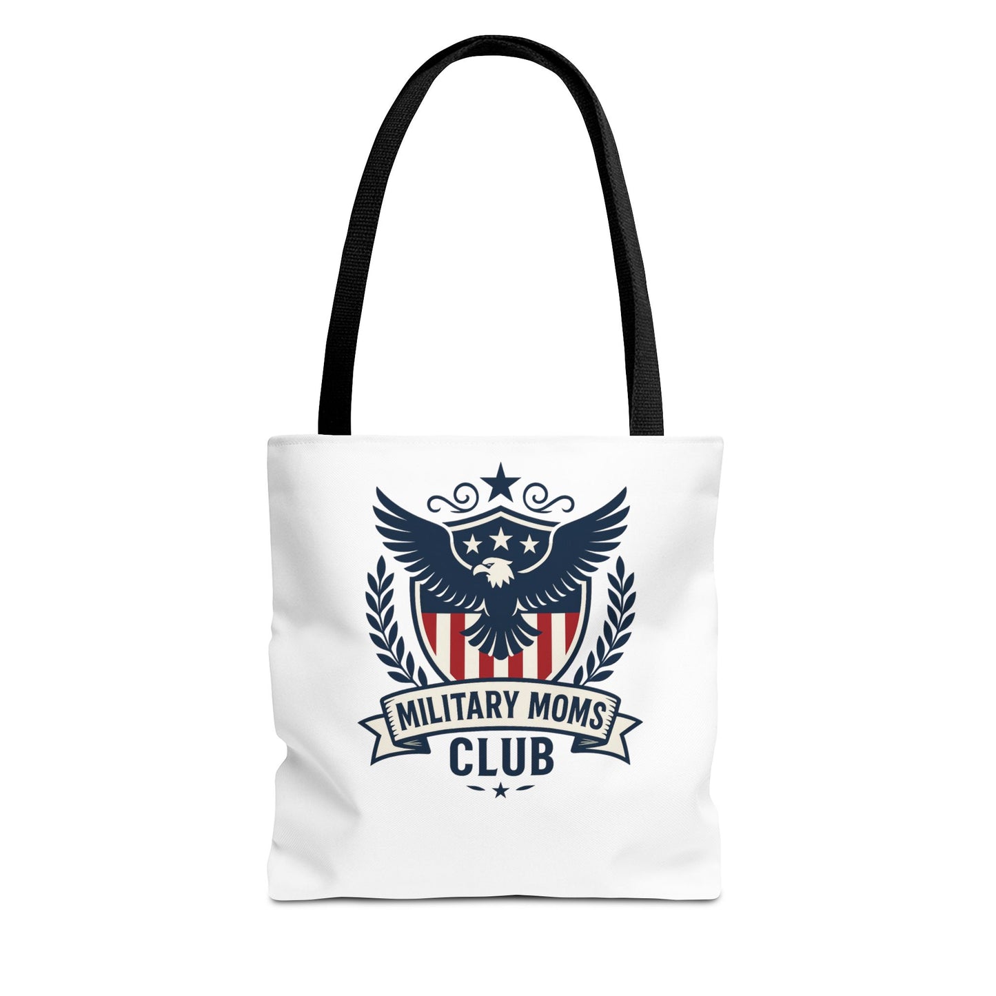 Military Moms Club Tote Bag (White with Choice of Handles)