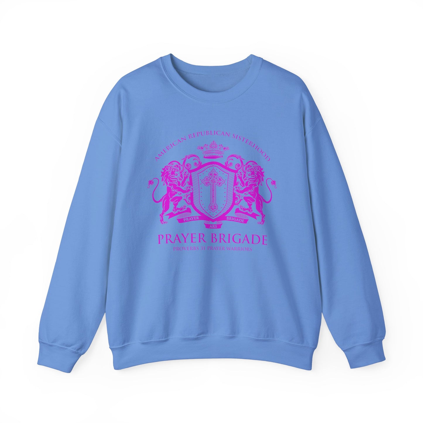 ARS Prayer Brigade Unisex Sweatshirt (Dark Gray with Hot Pink Logo)