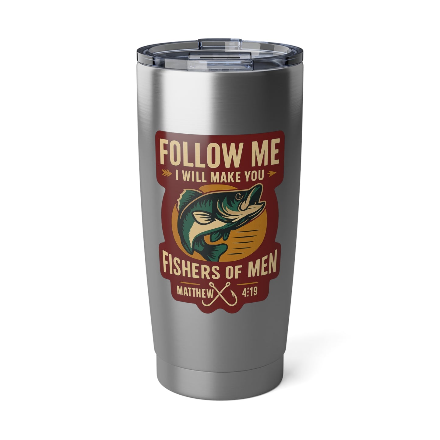 "Follow Me" Bible Verse Christian 20oz Stainless Steel Faith-Based Mug