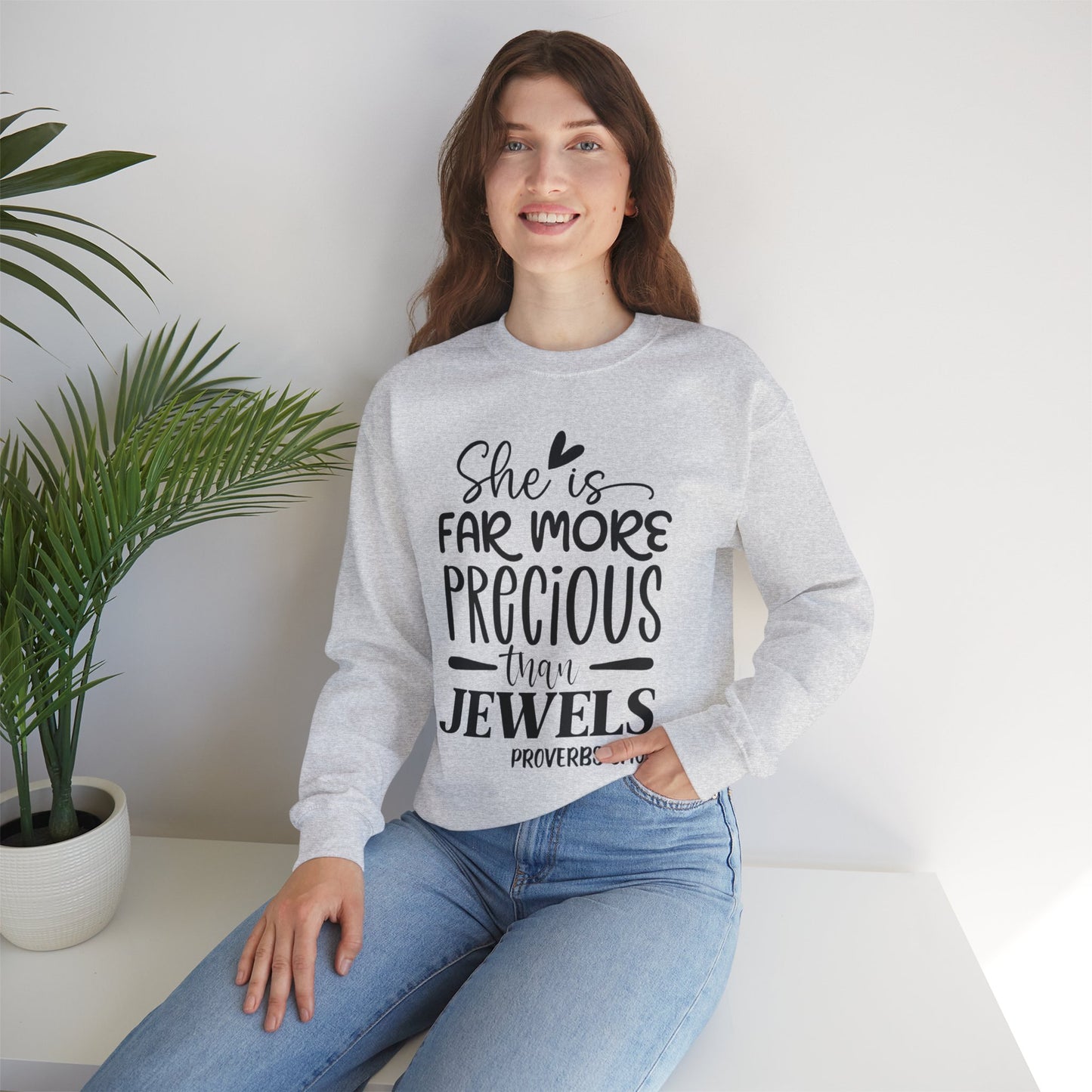 Far More Precious Women's Relaxed Sweatshirt - Sweet Baby Jeez Teez