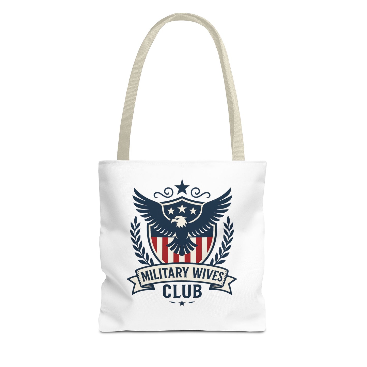 Military Wives Club Tote Bag (White with Choice of Handles)