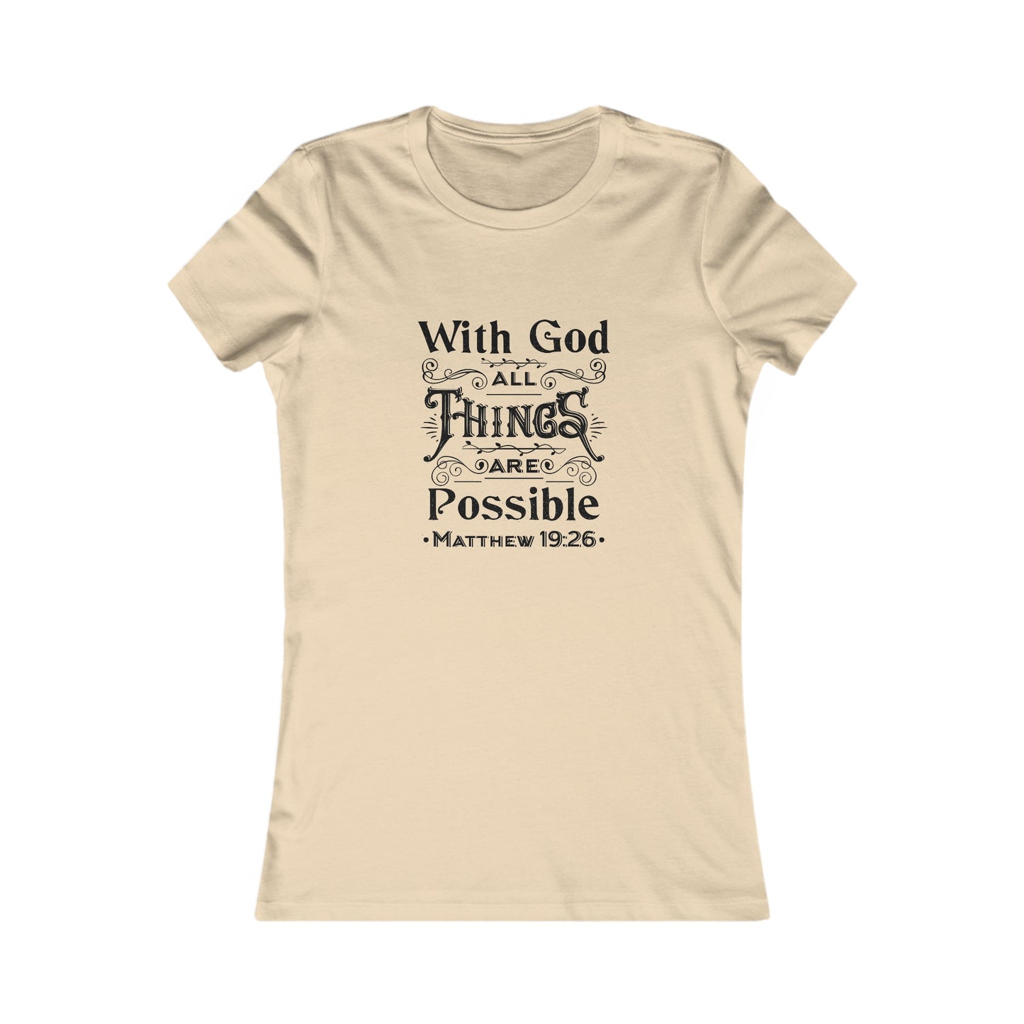 All Things Womens Fitted Tshirt (Black Logo) - Sweet Baby Jeez Teez