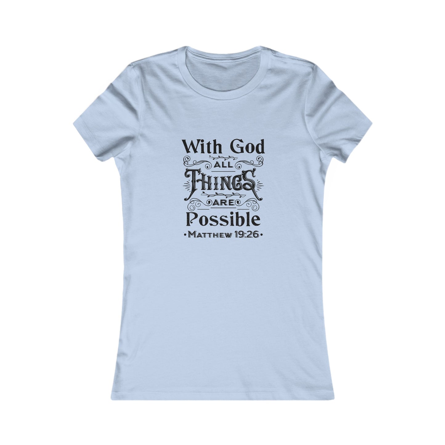 All Things Womens Fitted Tshirt (Black Logo) - Sweet Baby Jeez Teez